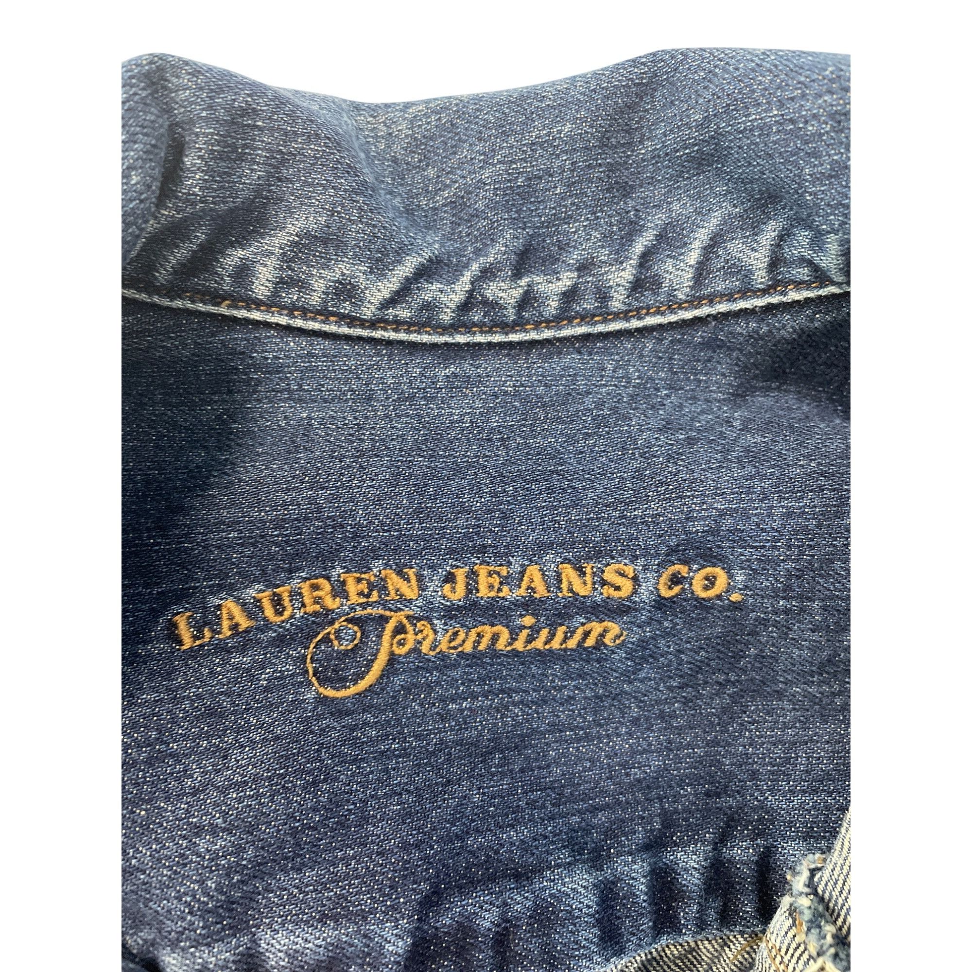 Ralph Lauren Lauren Jeans Co. Premium Womens blue button Denim Jacket siz Size S / US 4 / IT 40 - 6 Thumbnail