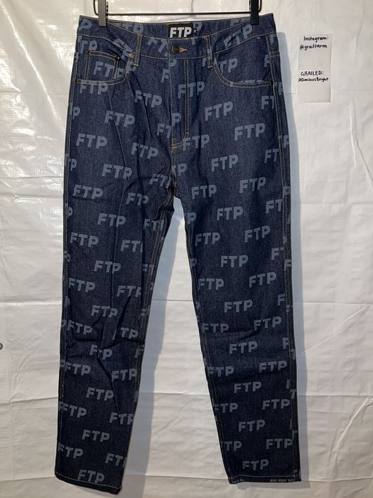 Fuck The Population FTP All Over Denim Pants | Grailed