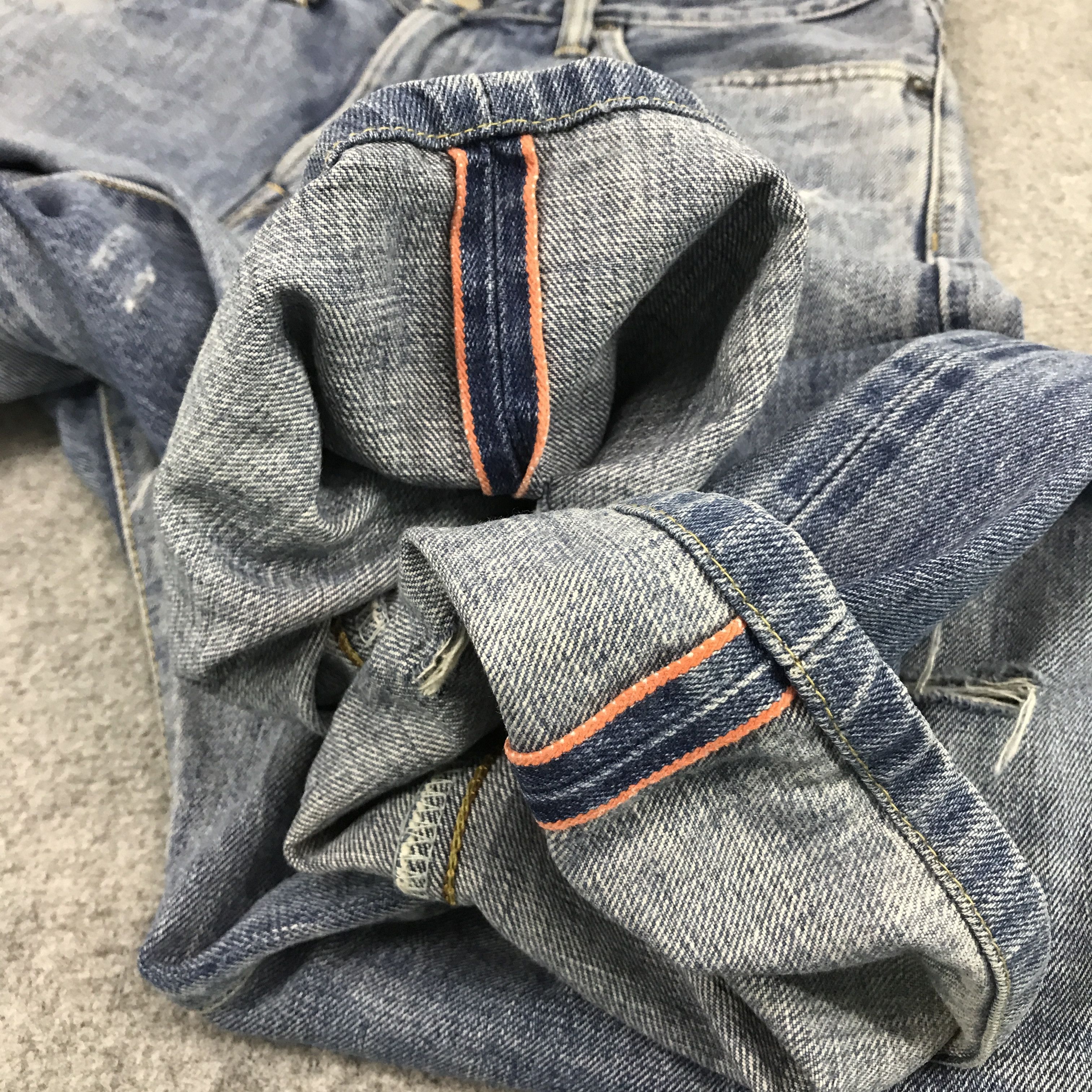 Edwin × Japanese Brand BAGGY EDWIN JAPN DESIGN DISTRESSED JEAN Size US 33 - 8 Thumbnail
