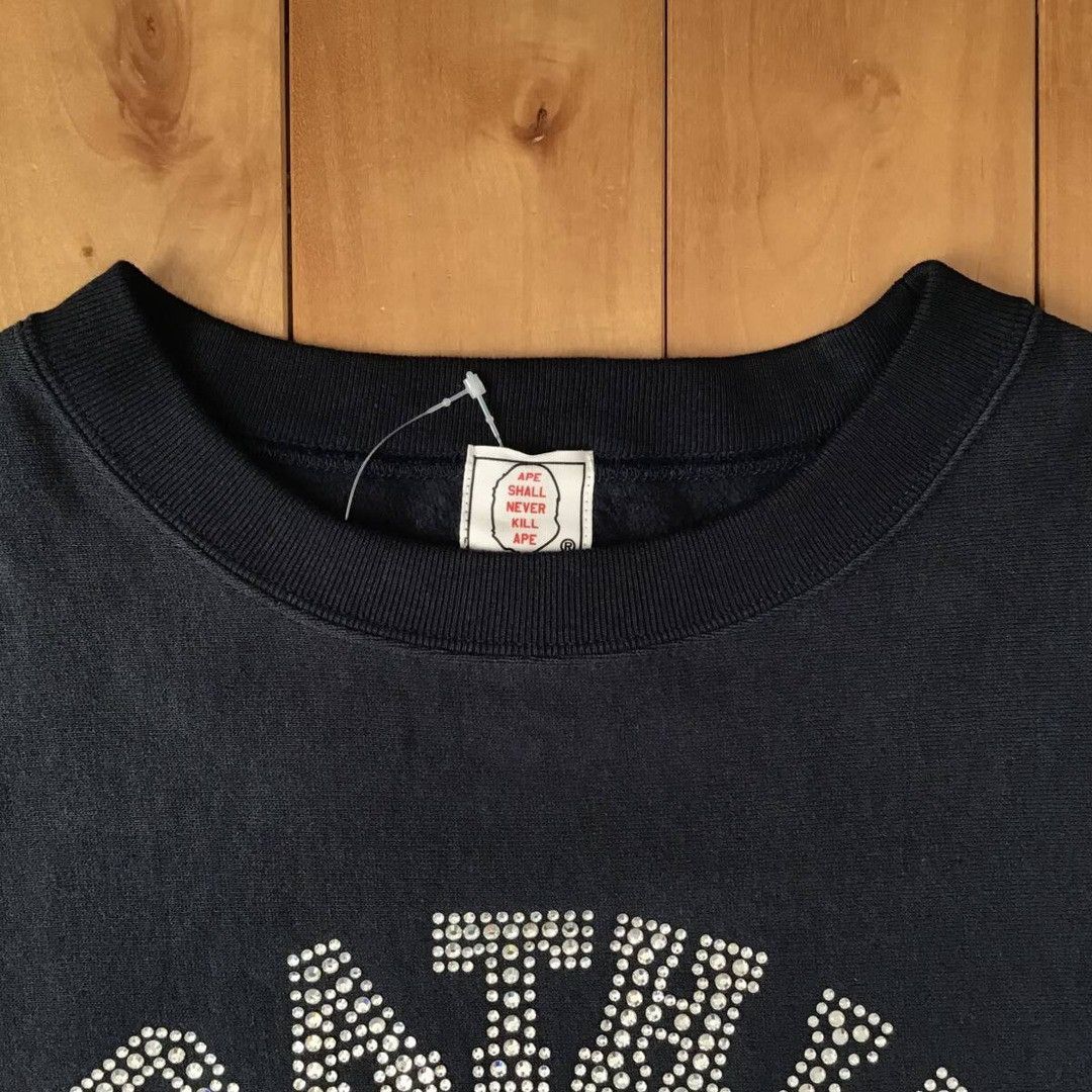 Bape × Nigo × Swarovski BAPE × Swarovski College Logo Sweat shirt APE NIGO Size US M / EU 48-50 / 2 - 5 Thumbnail