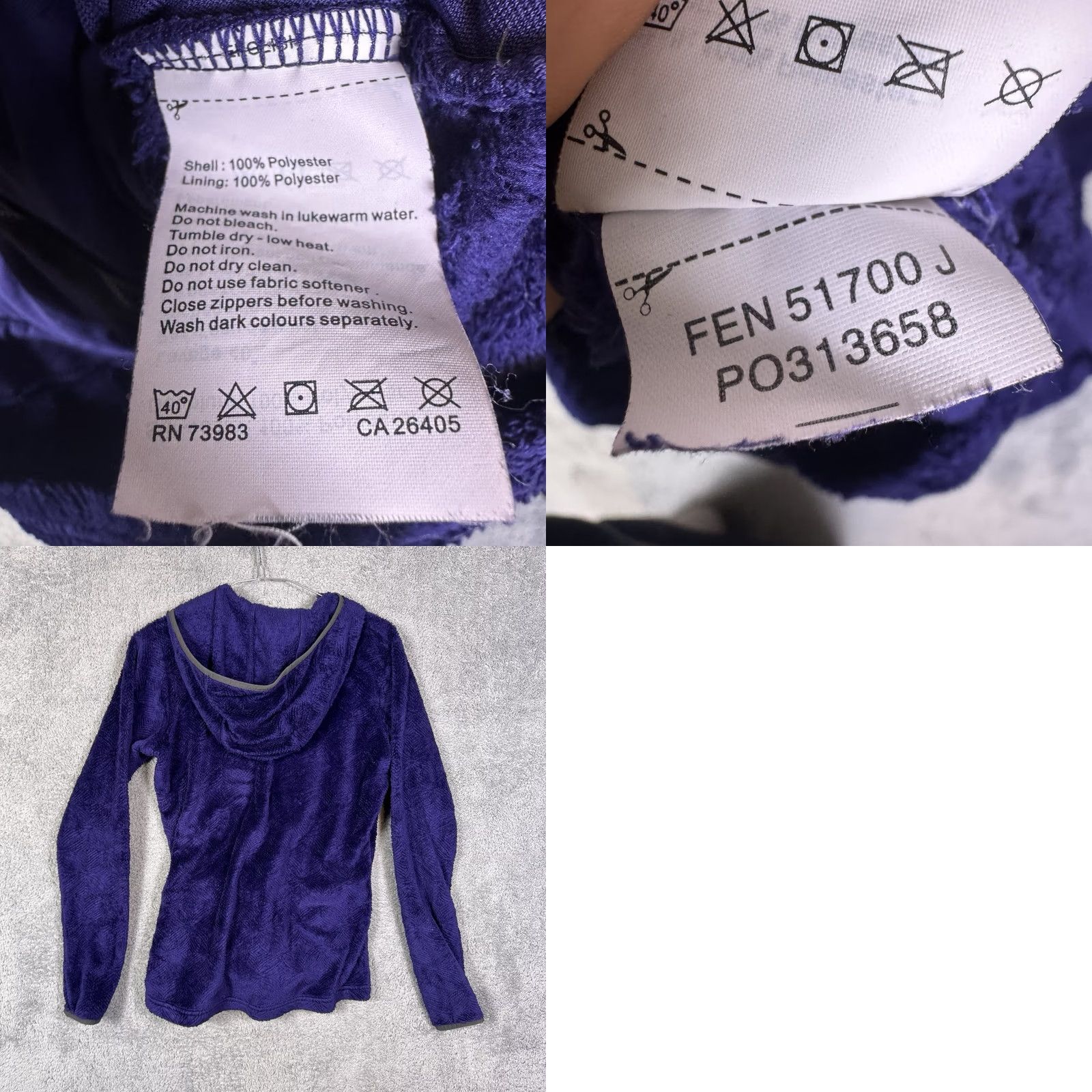 Helly Hansen Helly Hansen Jacket Womens S Full Zip Precious Fleece Geometric Faux Fur Purple Size S / US 4 / IT 40 - 8 Thumbnail
