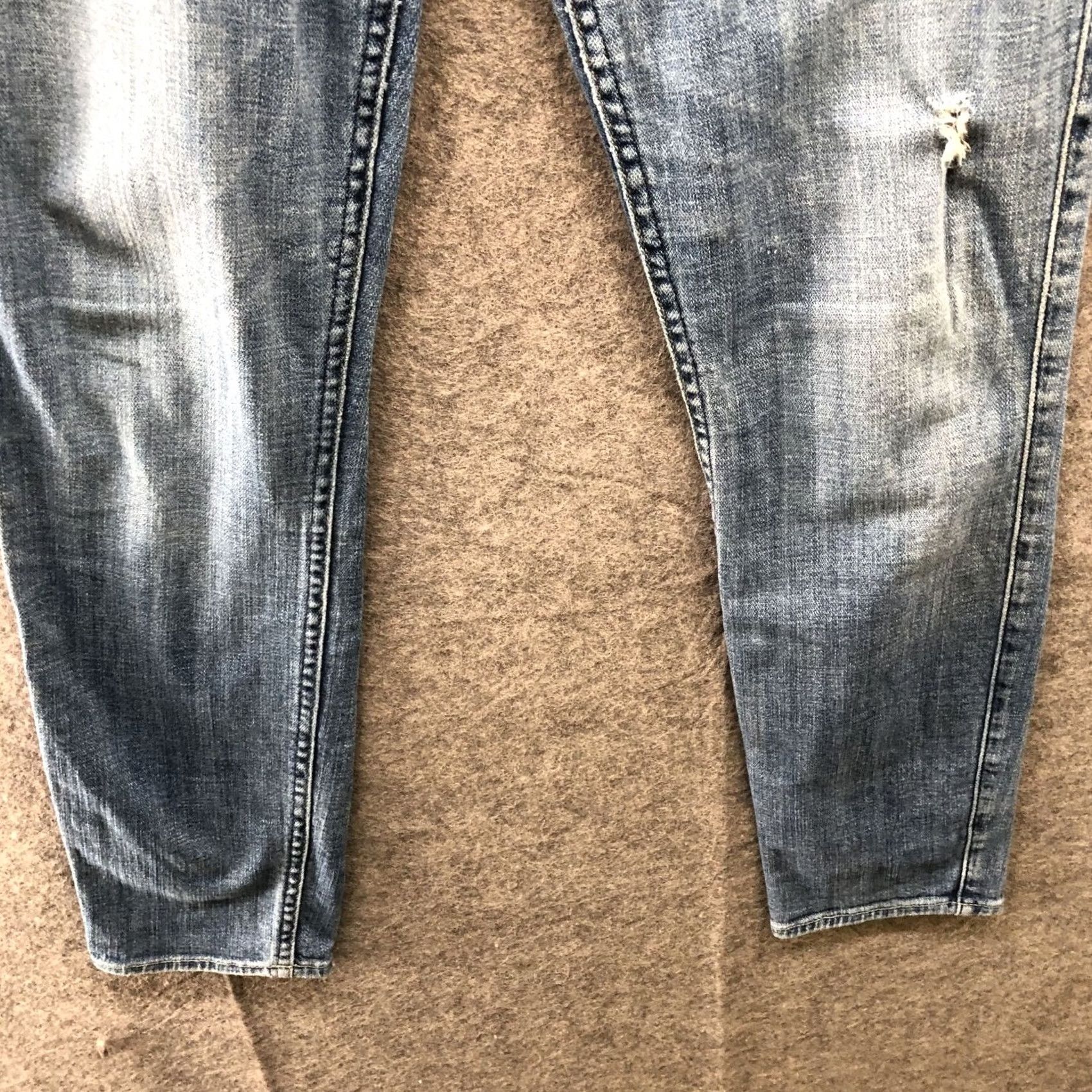 7 For All Mankind 7 For All Mankind Josefina Boyfriend Jeans Womens Size 25 Blue Distressed Soft Denim Cotton Blend Low Rise 5-Pocket Mens? Womens Size 42" / US 20 - 4 Thumbnail