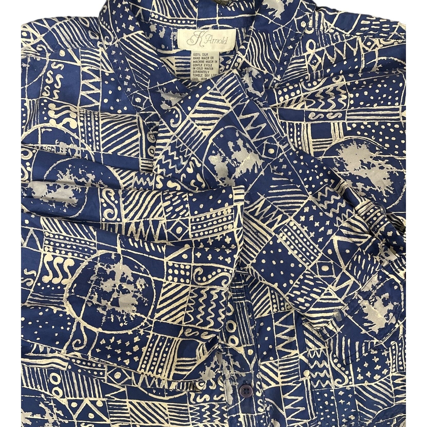 Other K Arnold Men's Silk Button down long Sleeve Shirt Size M SKU Size US M / EU 48-50 / 2 - 4 Thumbnail