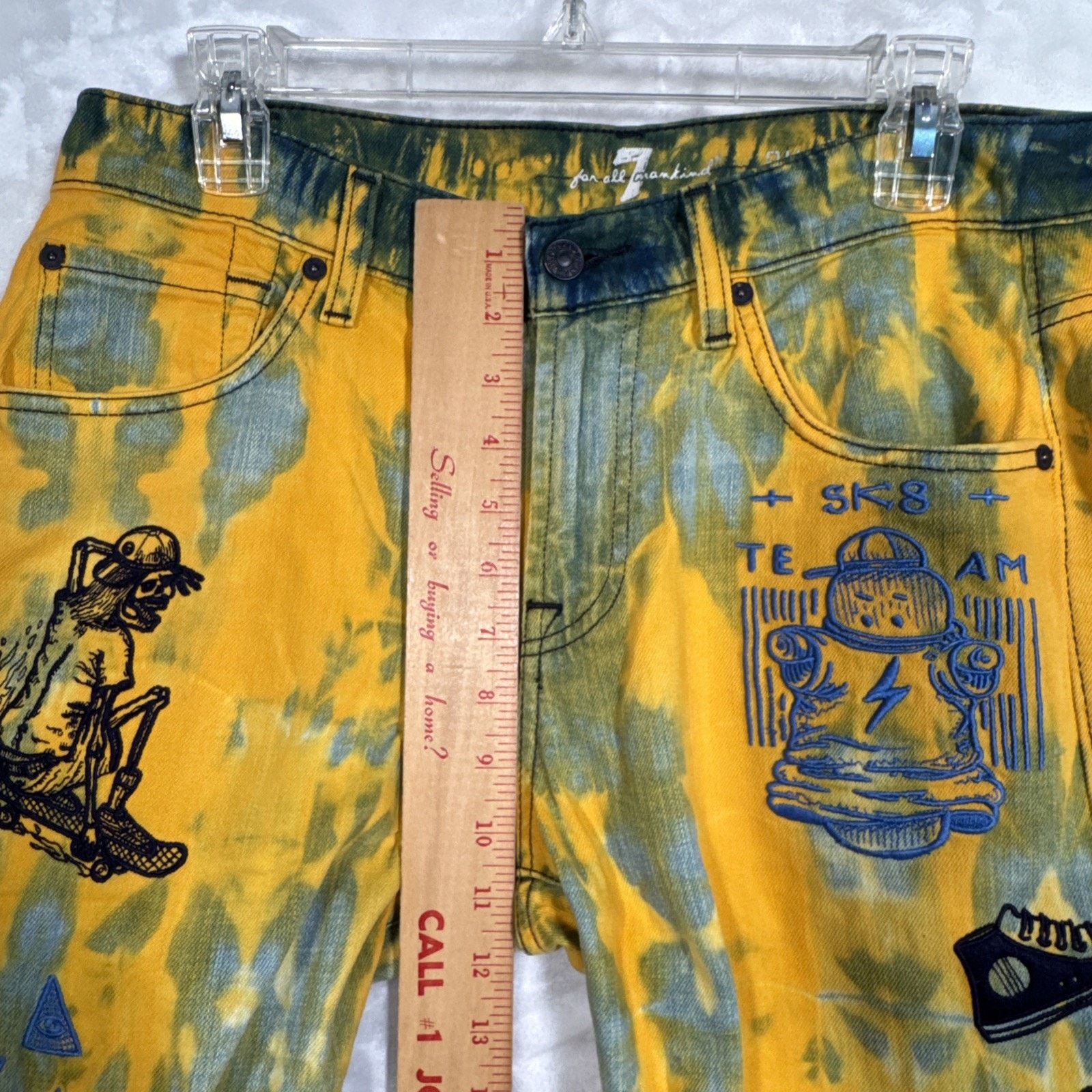 7 For All Mankind Embroidered Skater Tie Dye 7 For All Mankind Austyn Jeans Size US 30 / EU 46 - 14 Thumbnail