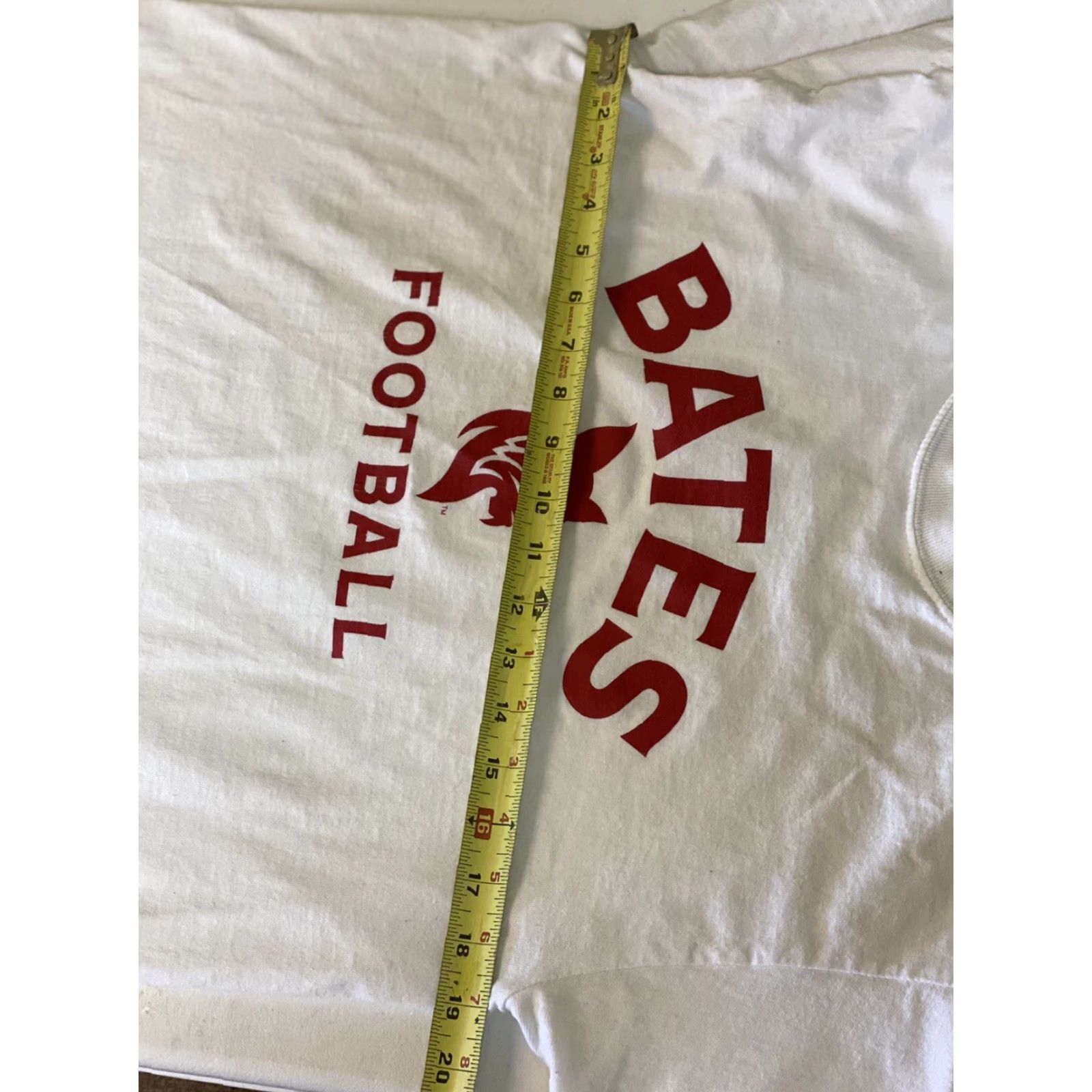Gildan Gildan Mens Bates Football Long Sleeve T-Shirt College White M Medium Regular Crew Neck Shirt Mens Size US M / EU 48-50 / 2 - 6 Thumbnail