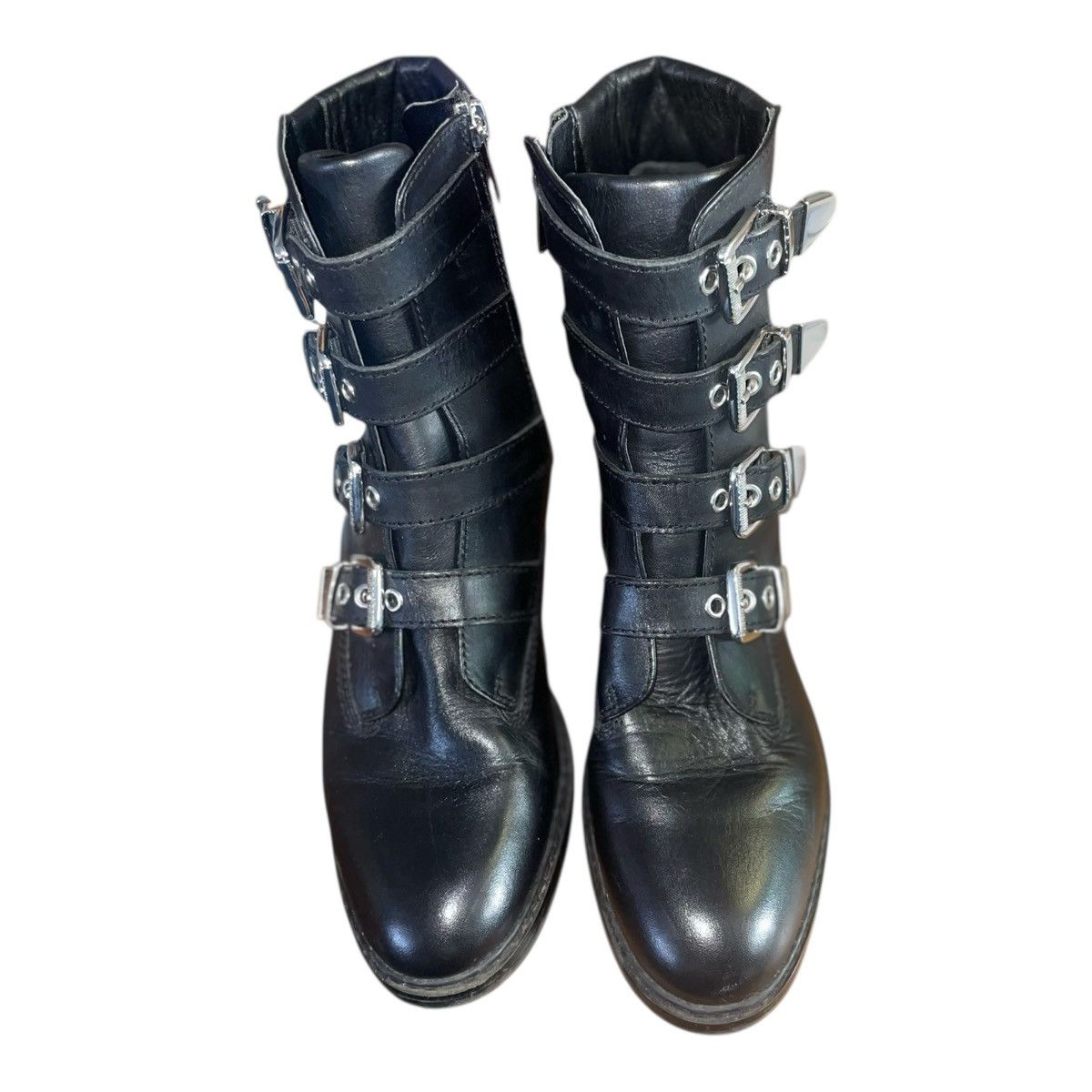 Marc Fisher Marc Fisher Diante Black Leather Buckle women’s Ankle Boots Size US 9 / IT 39 - 7 Thumbnail