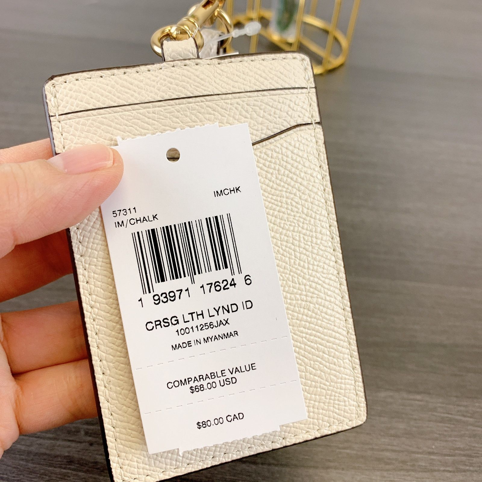 Coach Coach 57311 Id Lanyard IN Chalk Size ONE SIZE - 4 Thumbnail
