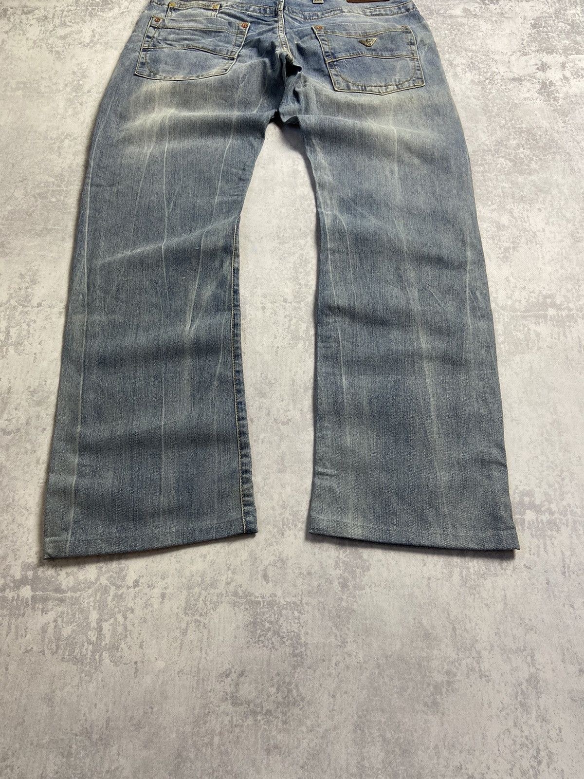 Other RARE Armani Jeans Y2K Vintage Baggy Dirty Distressed Pants Size US 33 - 3 Thumbnail