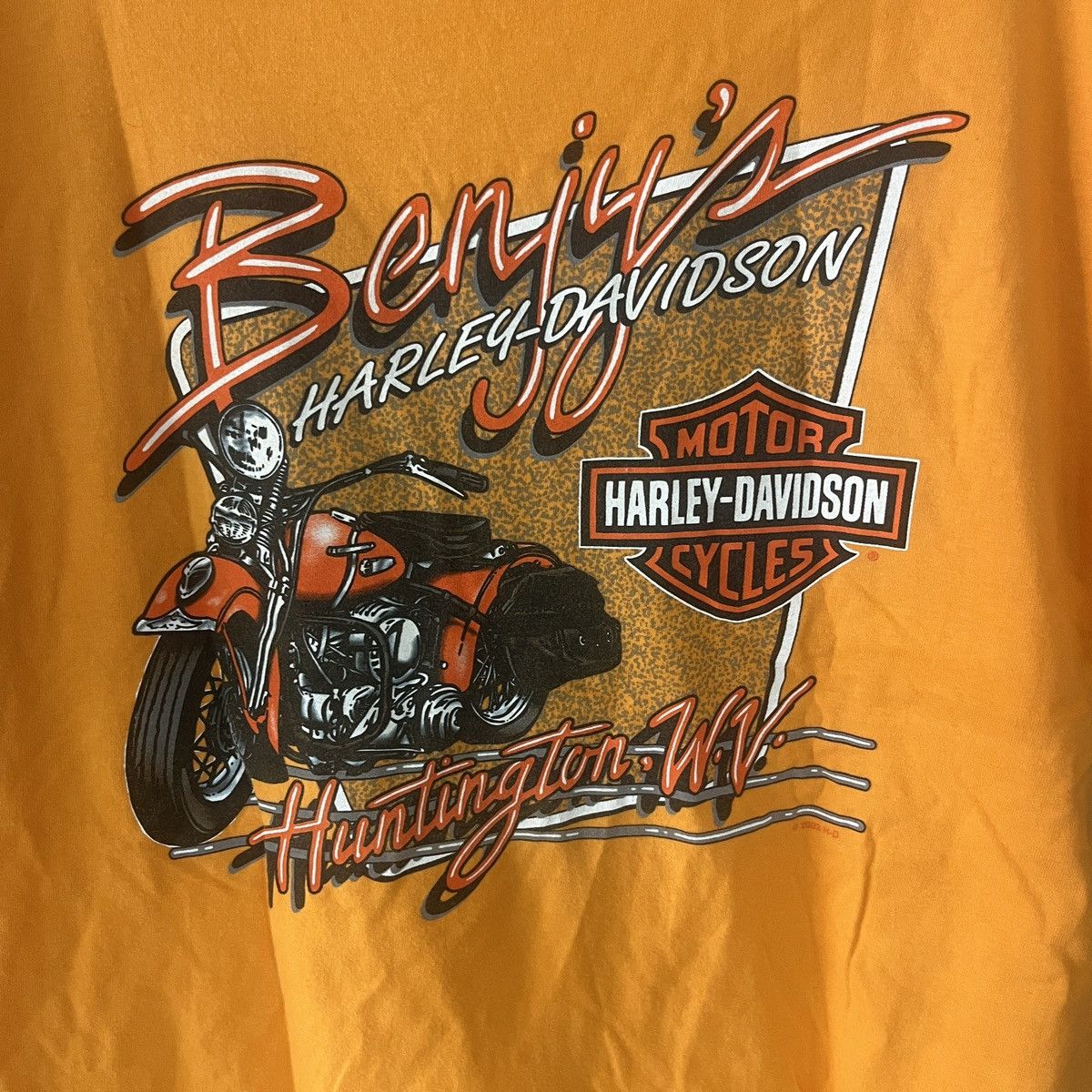 Harley Davidson 2006 Orange Eagle West Virginia T Shirt size large Size US L / EU 52-54 / 3 - 5 Thumbnail