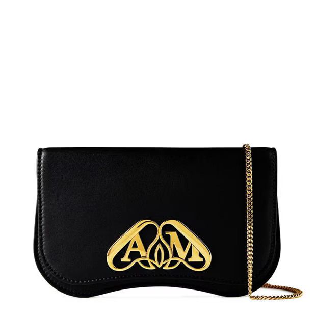 Alexander McQueen o1g2r1mq0824 Size: OS / Seal Phone Pouch in Black Size ONE SIZE - 1 Thumbnail