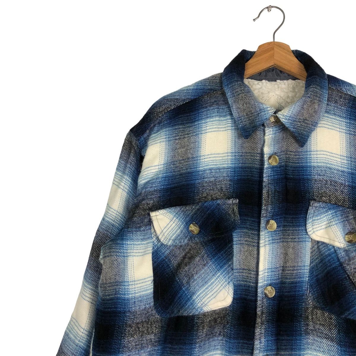 Flannel 🔥VINTAGE FLANNEL SHIRT JACKET SHEARLING LUCUPE ISSEY MIYAKE Size US M / EU 48-50 / 2 - 7 Thumbnail