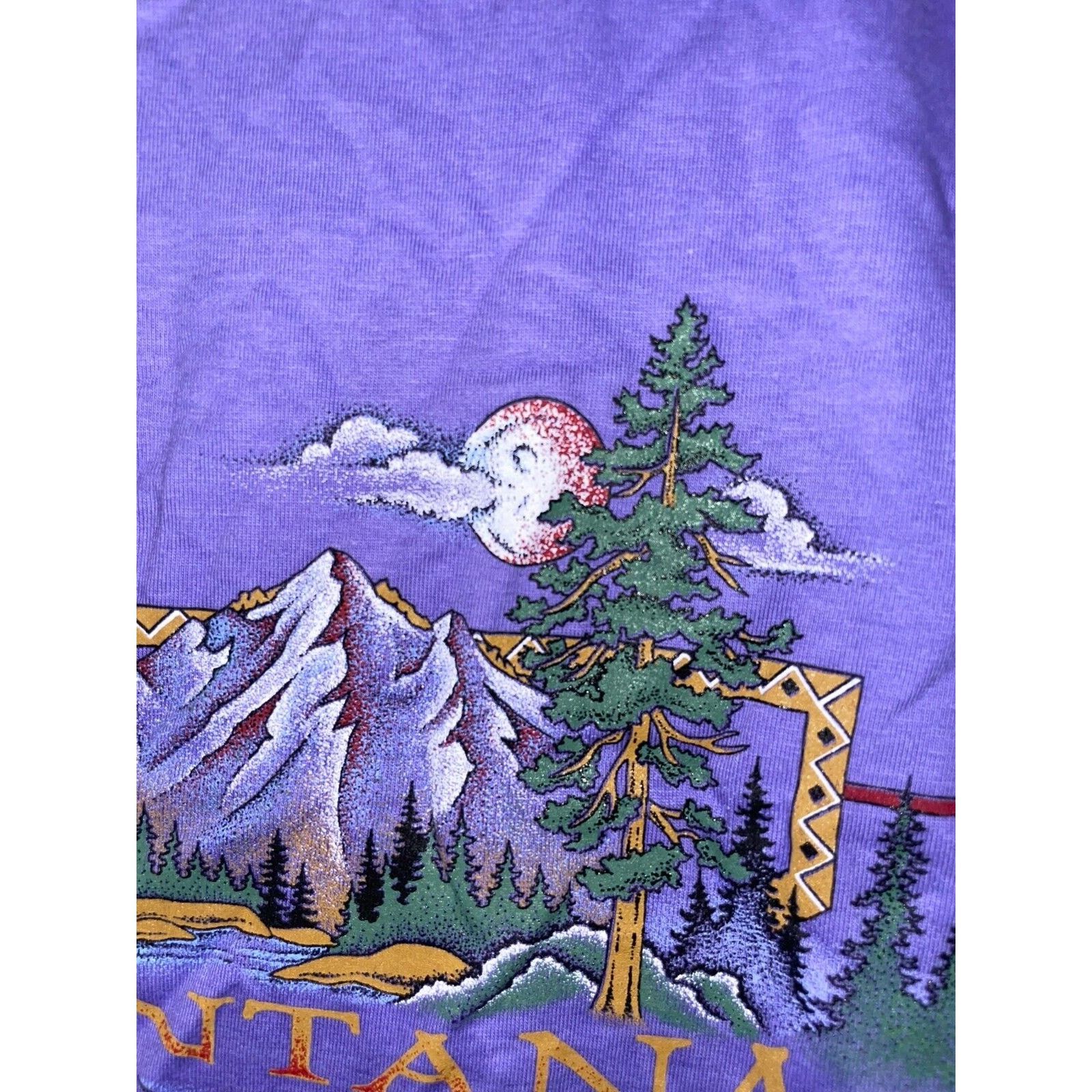 Jerzees Vintage Montana Mountains Shirt Last best Place Tee VTG 90s Size US L / EU 52-54 / 3 - 5 Thumbnail