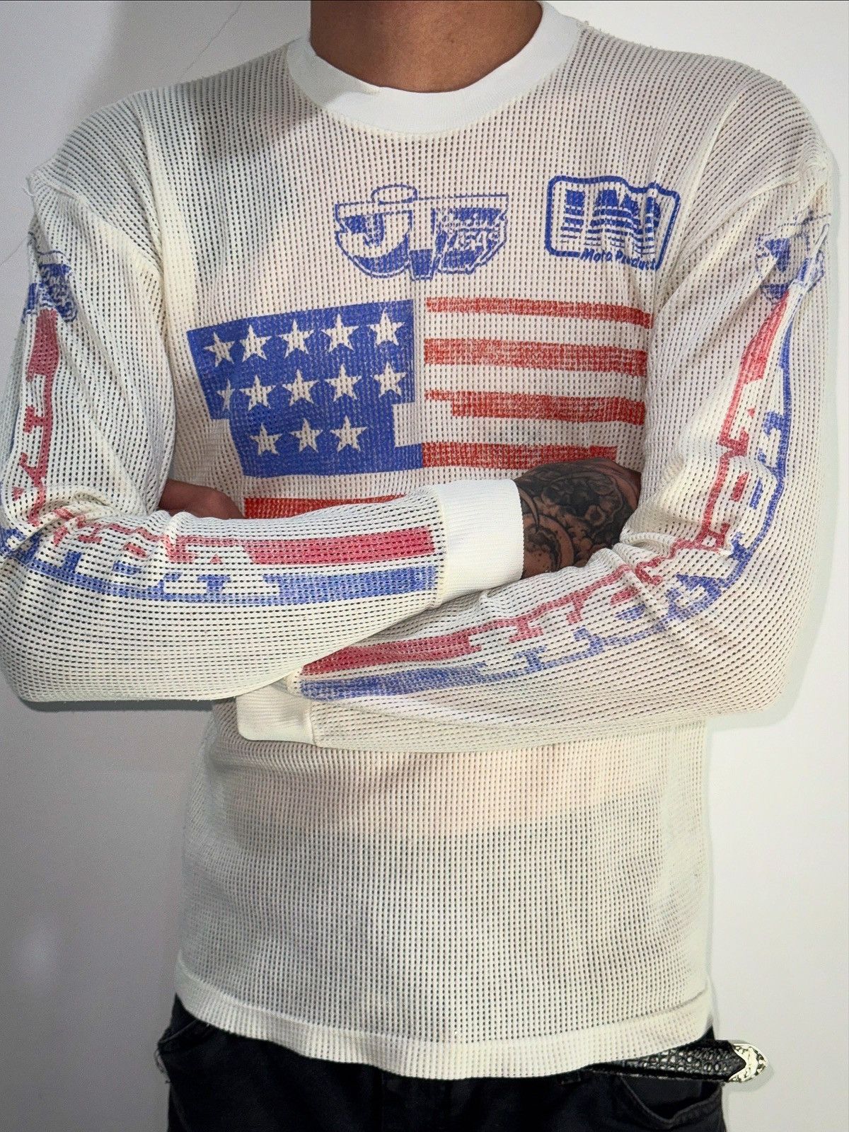 Honda Vintage 1970s Honda JT Racing Knit Jersey RARE!! Size US M / EU 48-50 / 2 - 2 Thumbnail