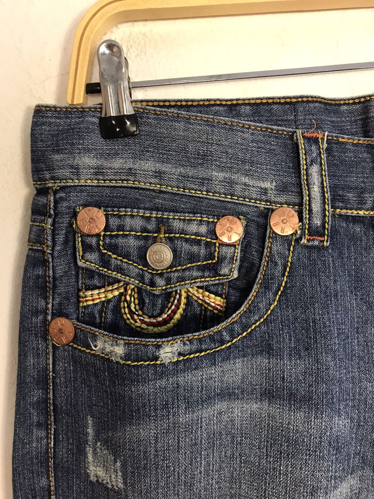 True Religion True Religion Joey Big T Usa Flaps Pocket Indigo Low Rise Size 32" / US 10 / IT 46 - 5 Thumbnail