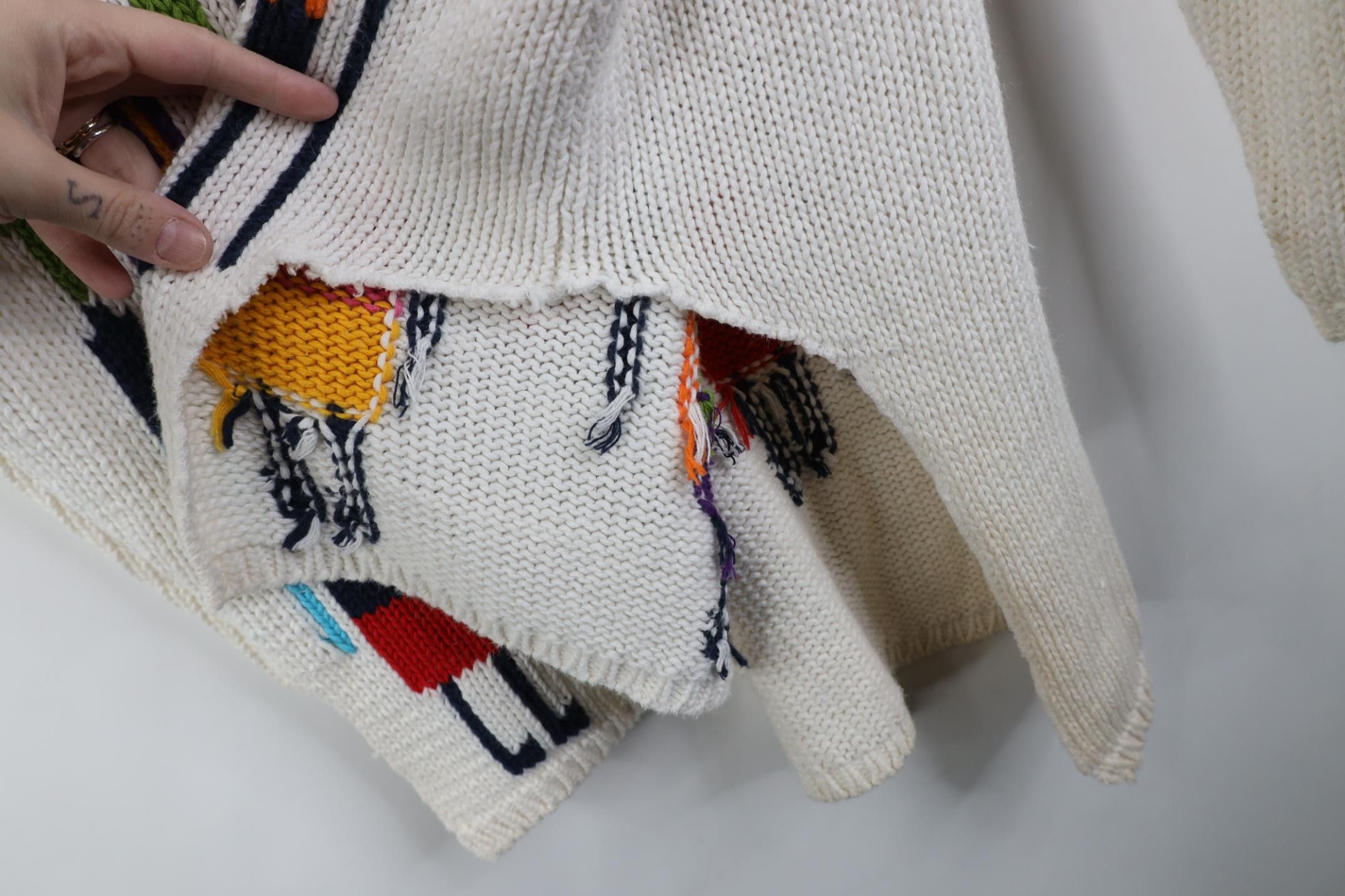Vintage Vintage 90s Streetwear Intarsia Southwestern Folk Sweater Size ONE SIZE - 8 Thumbnail