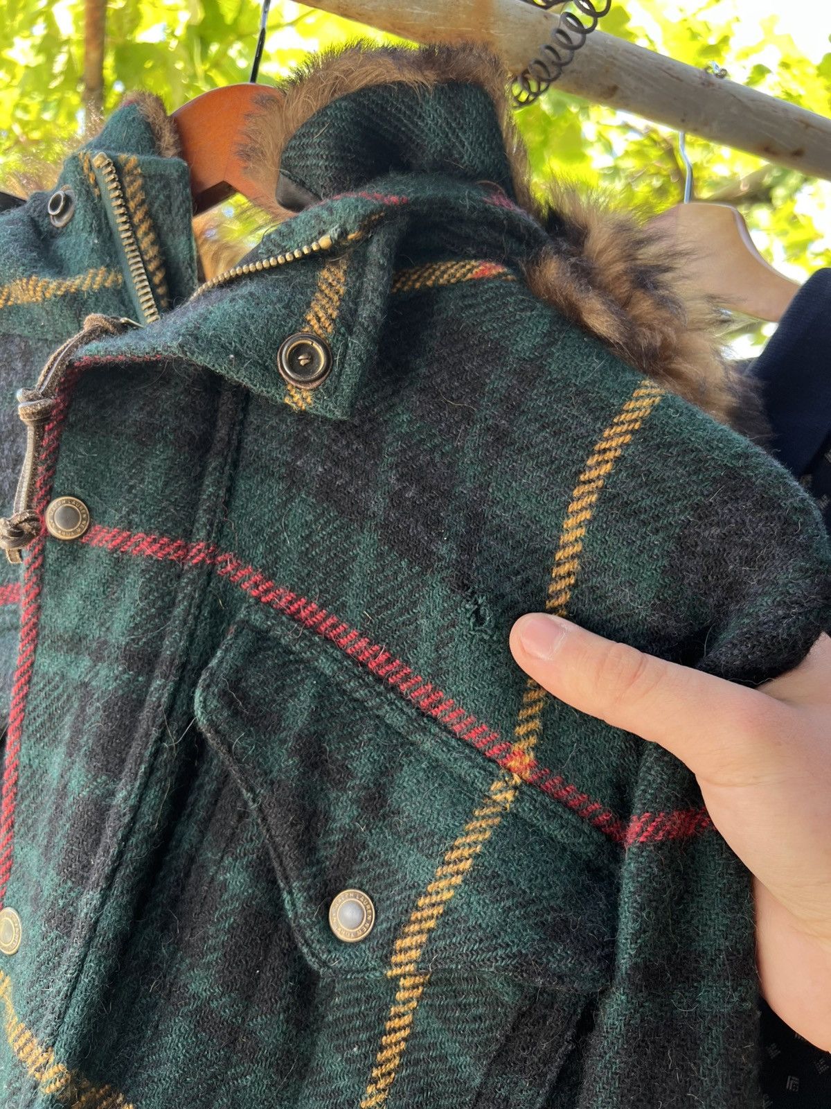 Ralph Lauren Blue Label × Vintage Ralph Lauren Blue Label Wool & Alpaca Blend Real Fur Jacket Size L / US 10 / IT 46 - 23 Thumbnail