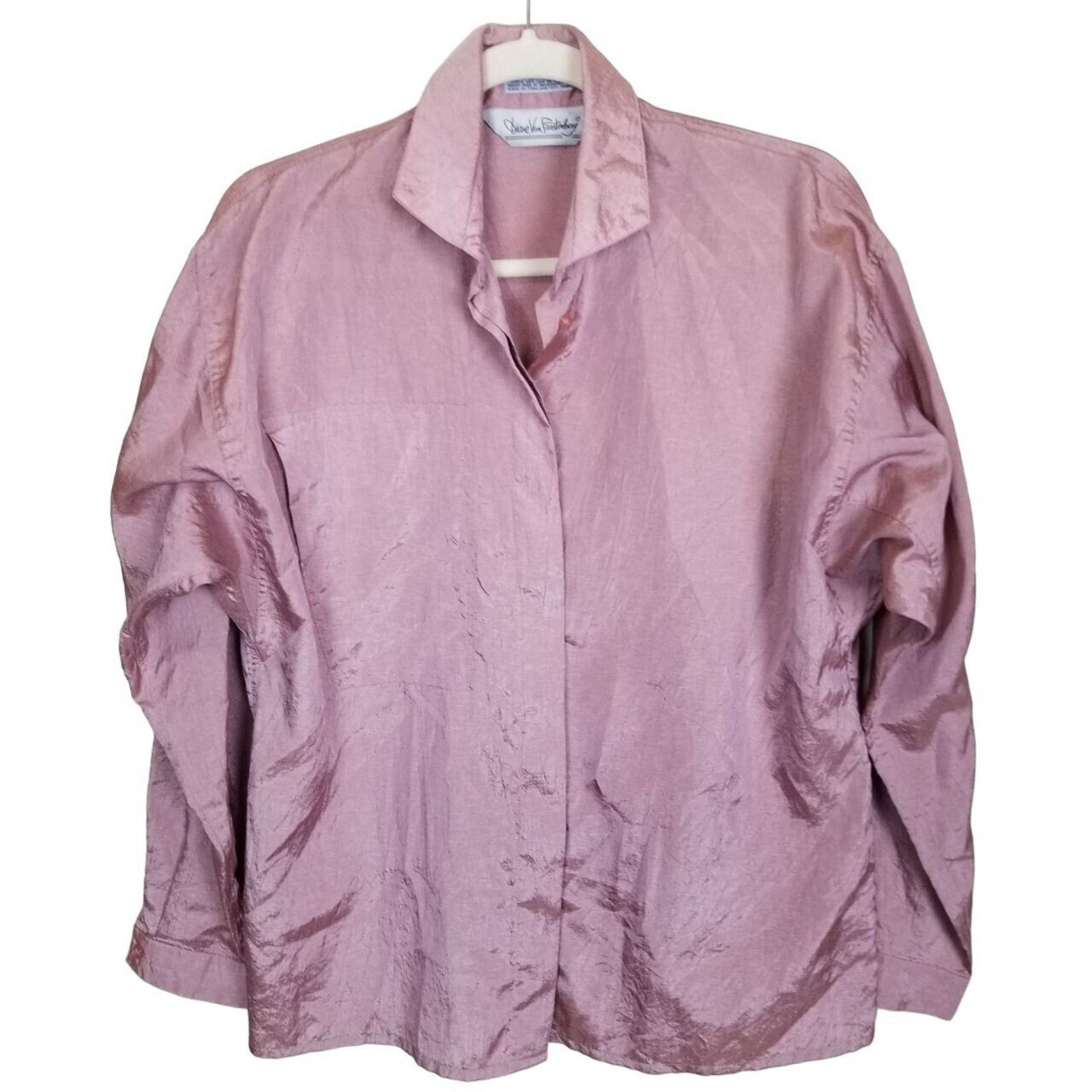 Diane von Furstenberg Vintage DVF Diane Von Furstenberg Iridescent Blouse Button Size L / US 10 / IT 46 - 1 Thumbnail