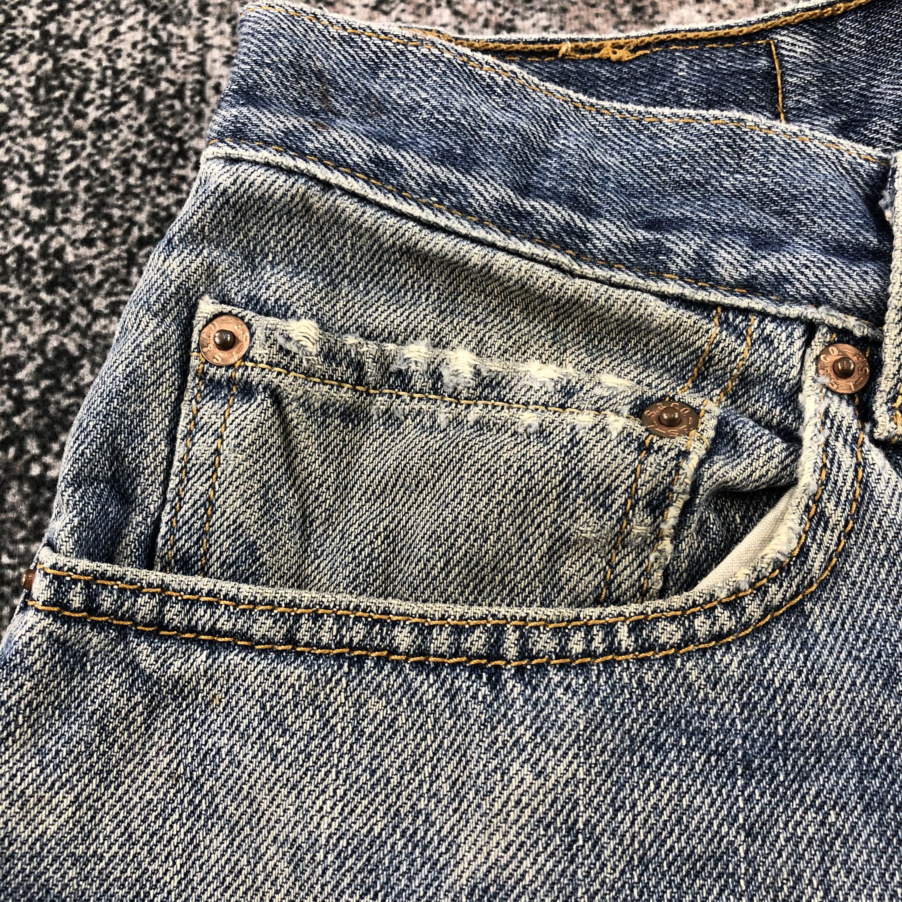 Levi's Vintage Levis 505 Jeans Dirty Wash Denim KJ1041 Size US 36 / EU 52 - 12 Thumbnail