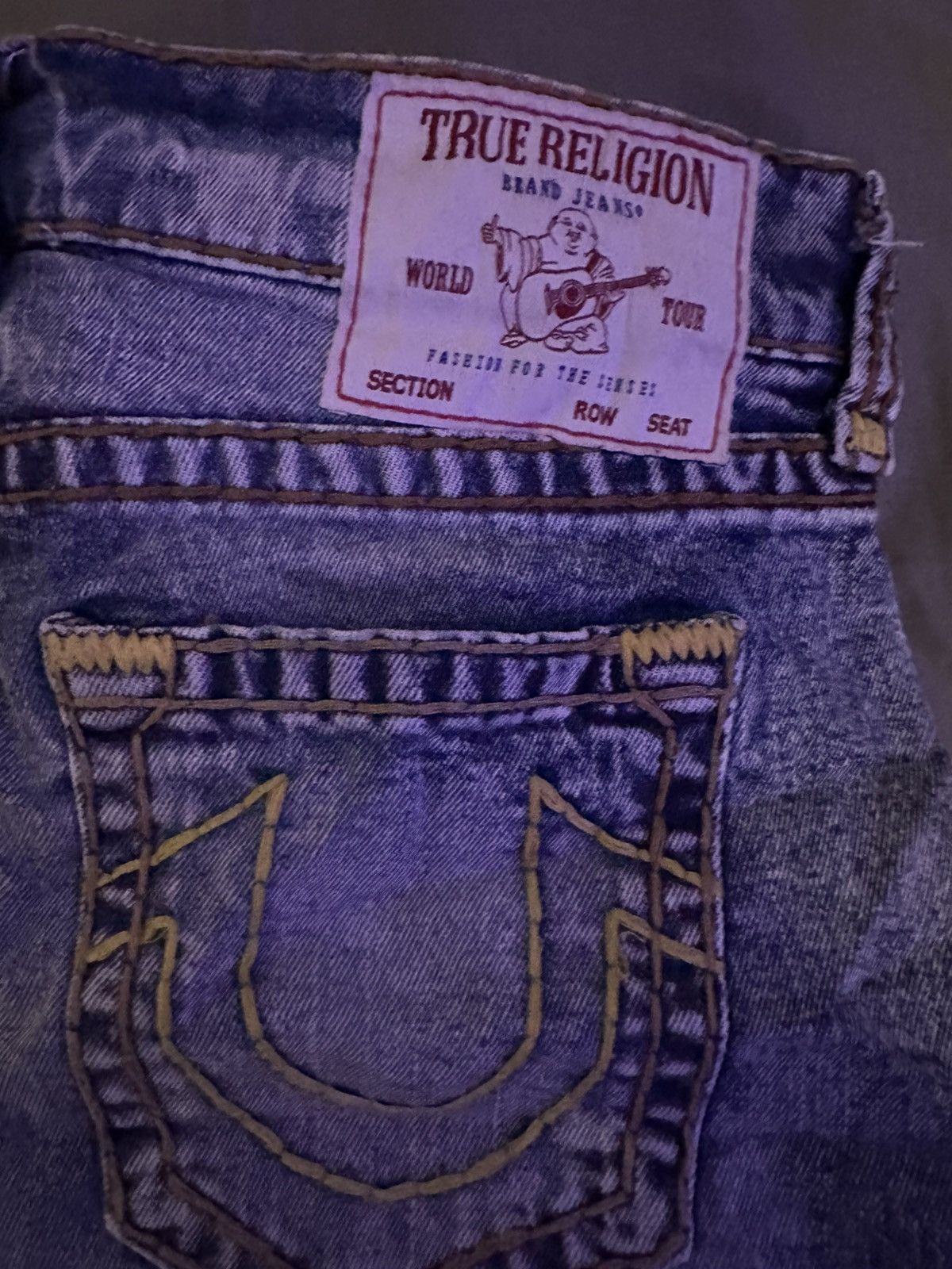 True Religion True Religion Jeans Men's Ricky No Flap Super T Straight Size US 31 - 3 Thumbnail