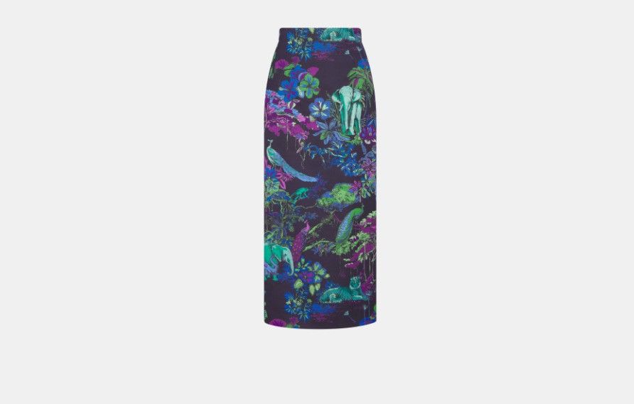 Dior o1w1db10824 Mid-Length Straight-Cut Skirt in Multicolor Size 26" / US 2 / IT 38 - 1 Thumbnail