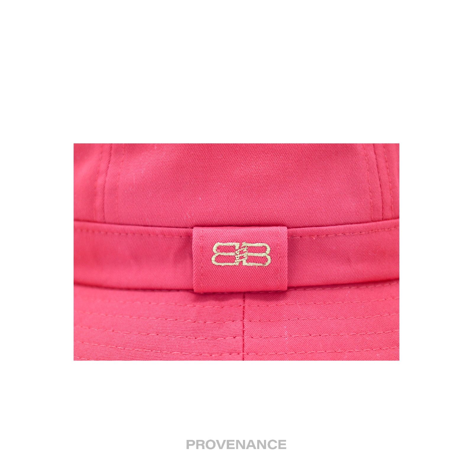 Balenciaga 🔴 Balenciaga BB Logo Embroidered Bucket Hat - Red Size ONE SIZE - 3 Thumbnail