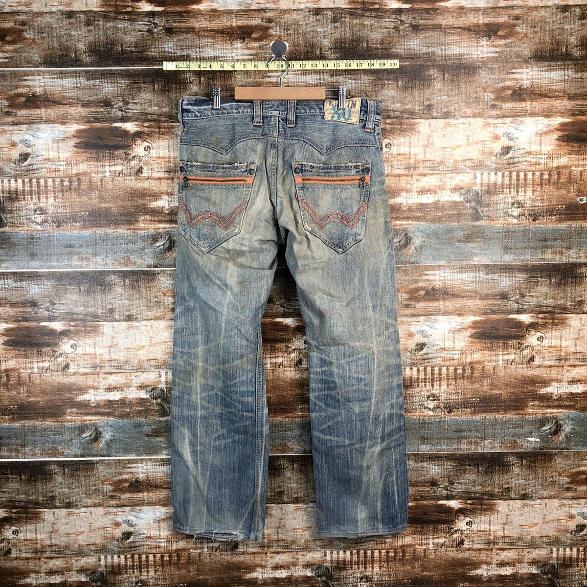 Edwin DLL Edwin Blue Distressed ripped Denim Pants #C239 Size US 35 - 16 Thumbnail