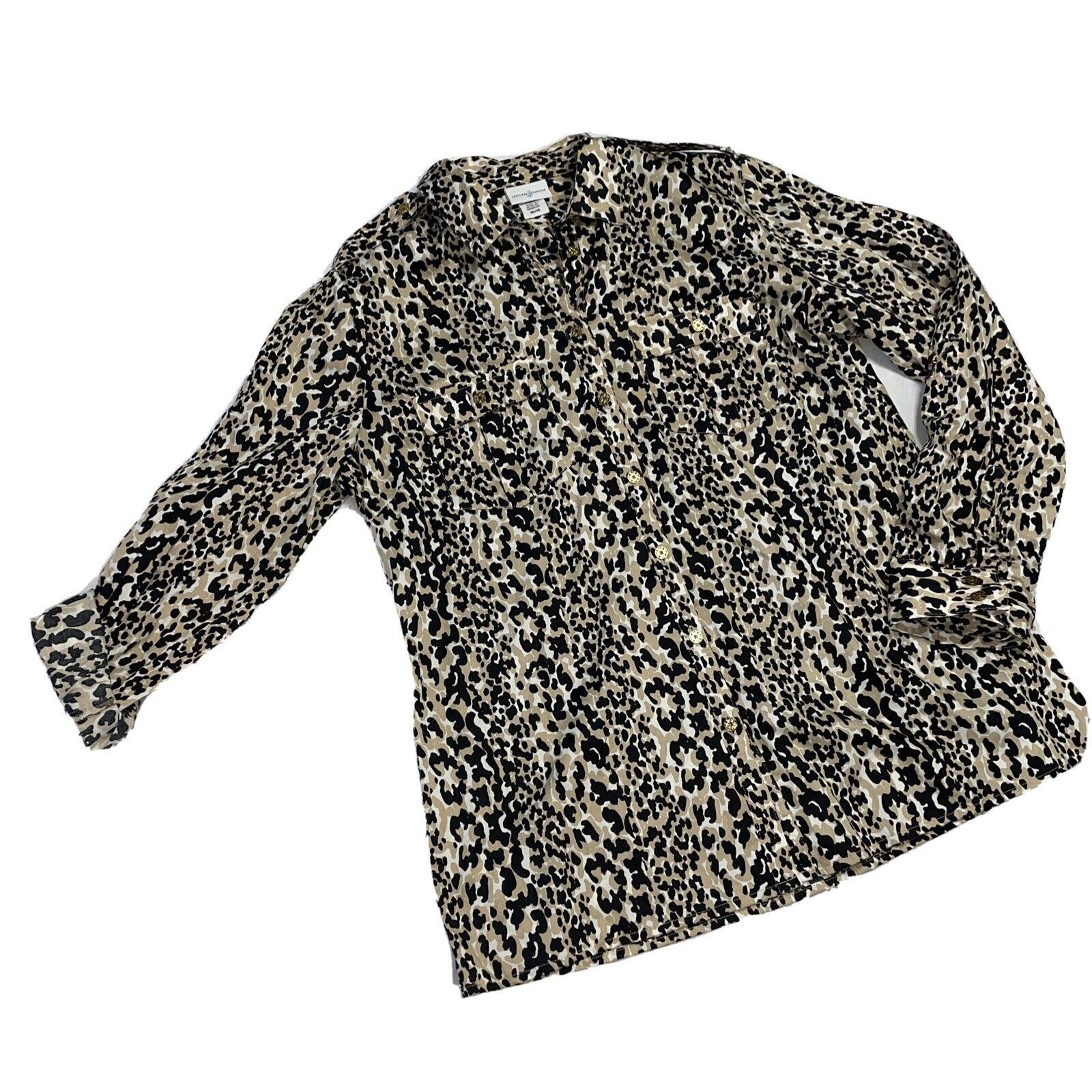 Other Jaclyn Smith Animal Print Button Up Blouse Size Medium With Size M / US 6-8 / IT 42-44 - 1 Thumbnail