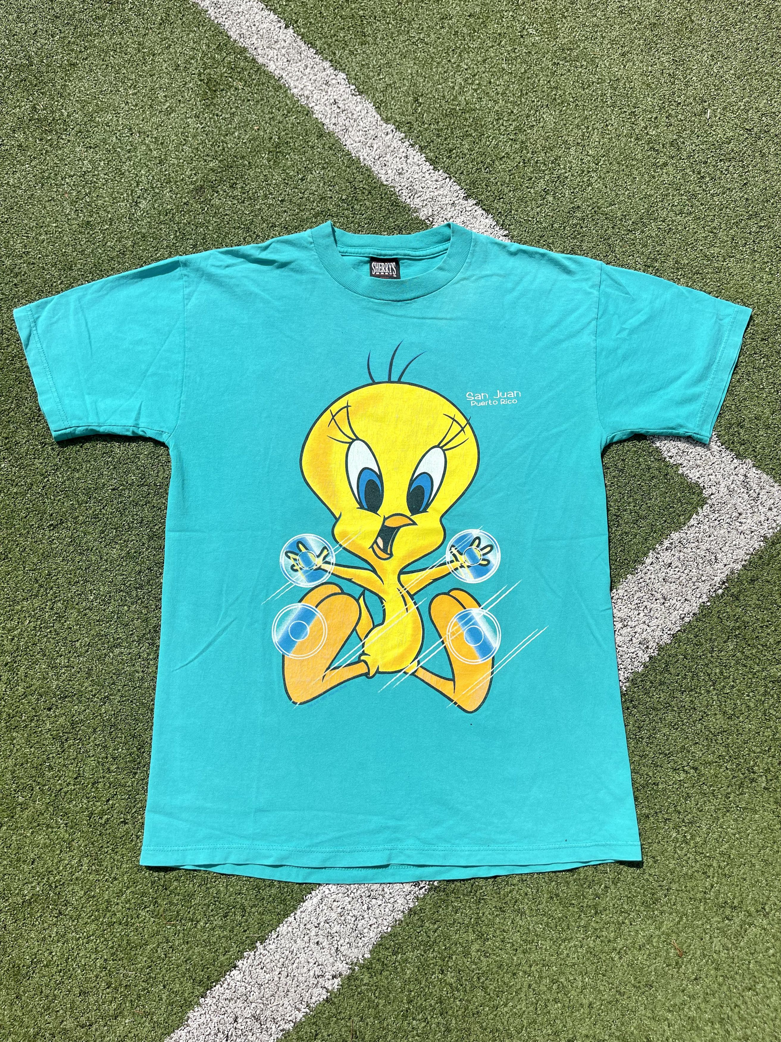 Vintage × Warner Bros 1997 Looney Tunes Tweety Warner Bros 90's Disney T-Shirt Size US M / EU 48-50 / 2 - 1 Thumbnail