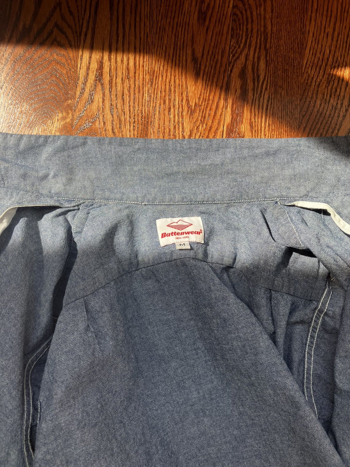 Five Pocket Island Shirt-Chambray Camp Collar in Blue, Men's — image 3 of 3