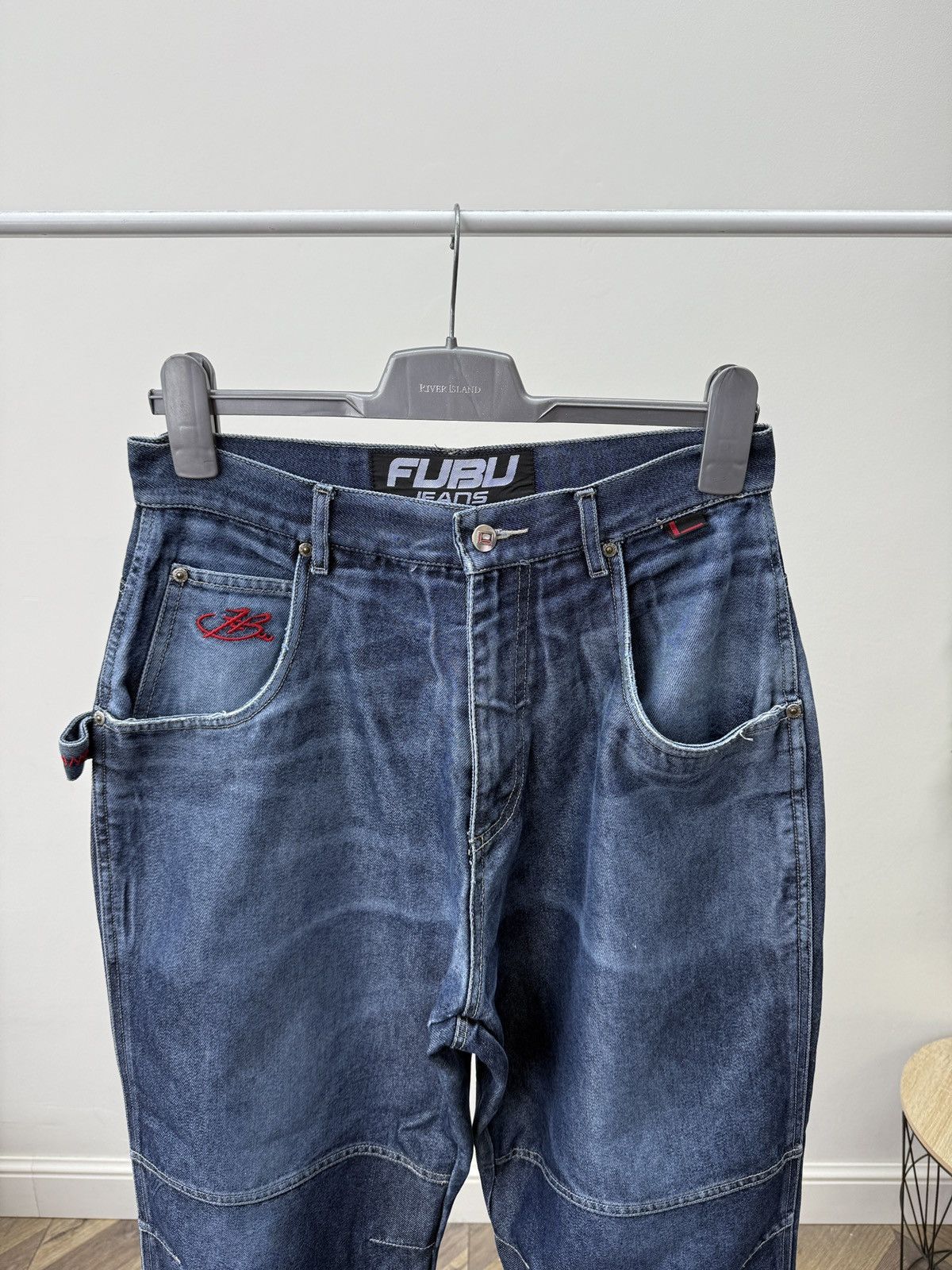 Fubu Vintage FUBU FB Collection Baggy Jeans Blue Y2K Hip Hop Rap Size US 30 / EU 46 - 5 Thumbnail
