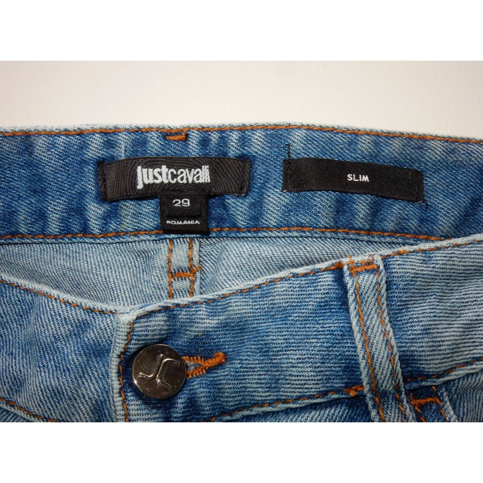 Just Cavalli VINTAGE Just Cavalli Men's Denim Jeans Size 29 Regular Slim Straight Blue 32x32 Size US 29 - 6 Thumbnail