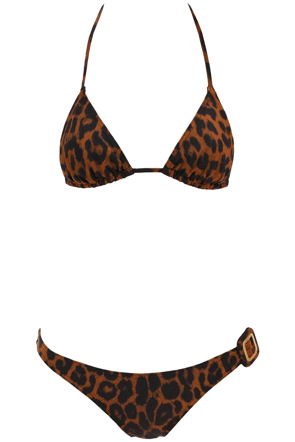image of Tom Ford Leopard Print Bikini Set in Camel, Women's (Size Small)