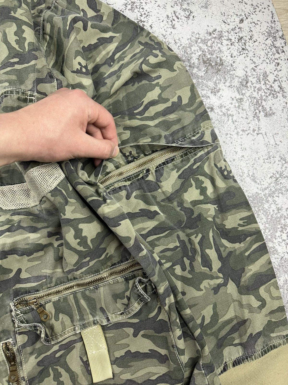 Designer Rare Farscape Camo Utility Bomber Jacket 2XL Streetwear Size US XXL / EU 58 / 5 - 7 Thumbnail