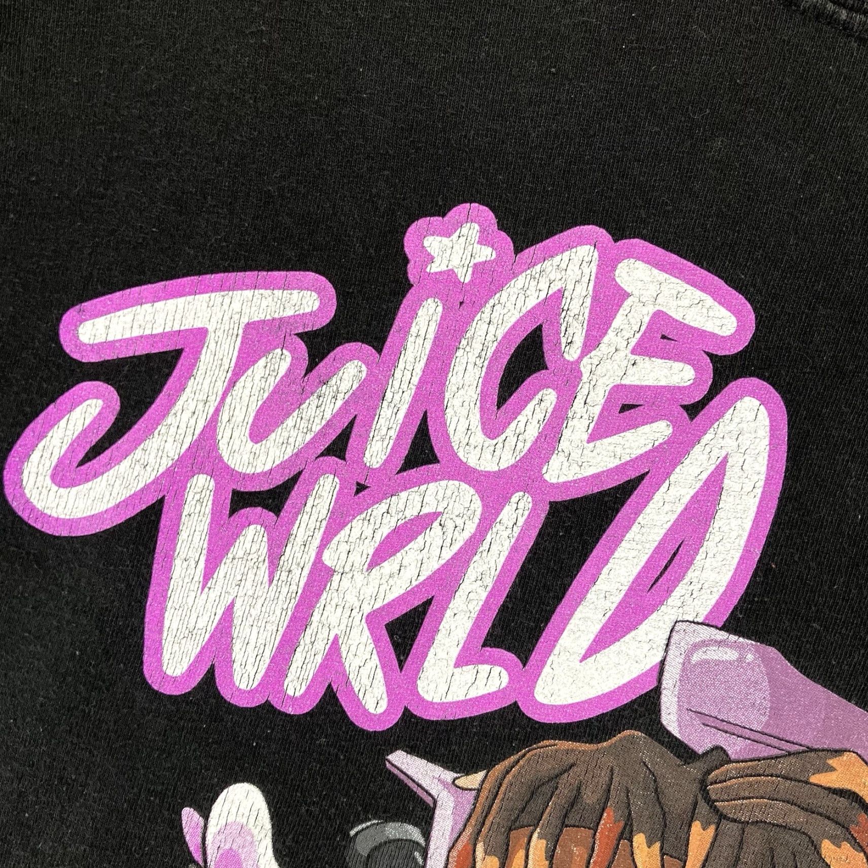 Vintage Juice Wrld Manga Anime Dirt Bike Graphic Print Faded Black T-Shirt Men Medium Size US M / EU 48-50 / 2 - 5 Thumbnail