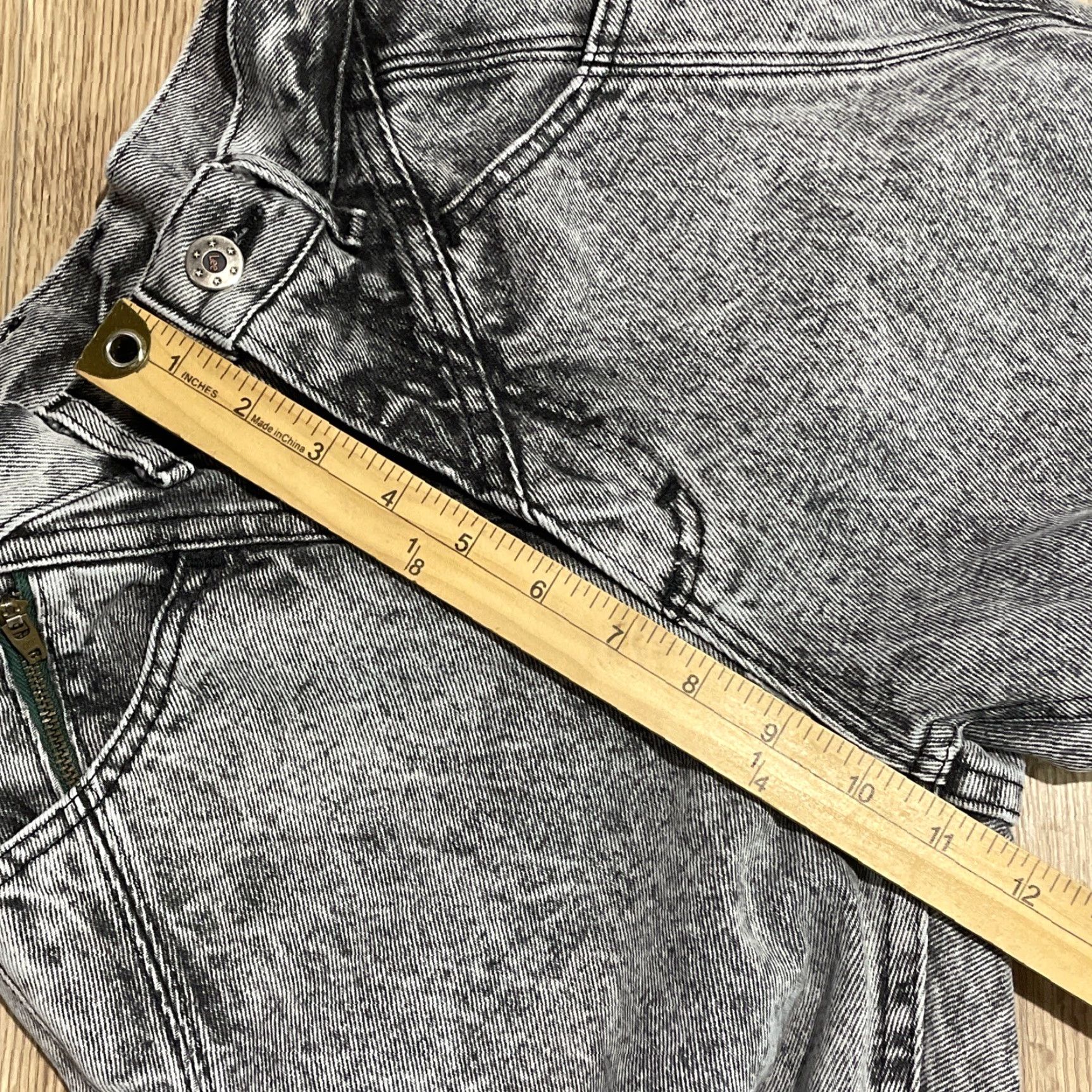 Lee VINTAGE Lee Black Acid Wash Jeans 80s High Rise Tapered Juniors 5 Long Size 27" / US 4 / IT 40 - 5 Thumbnail