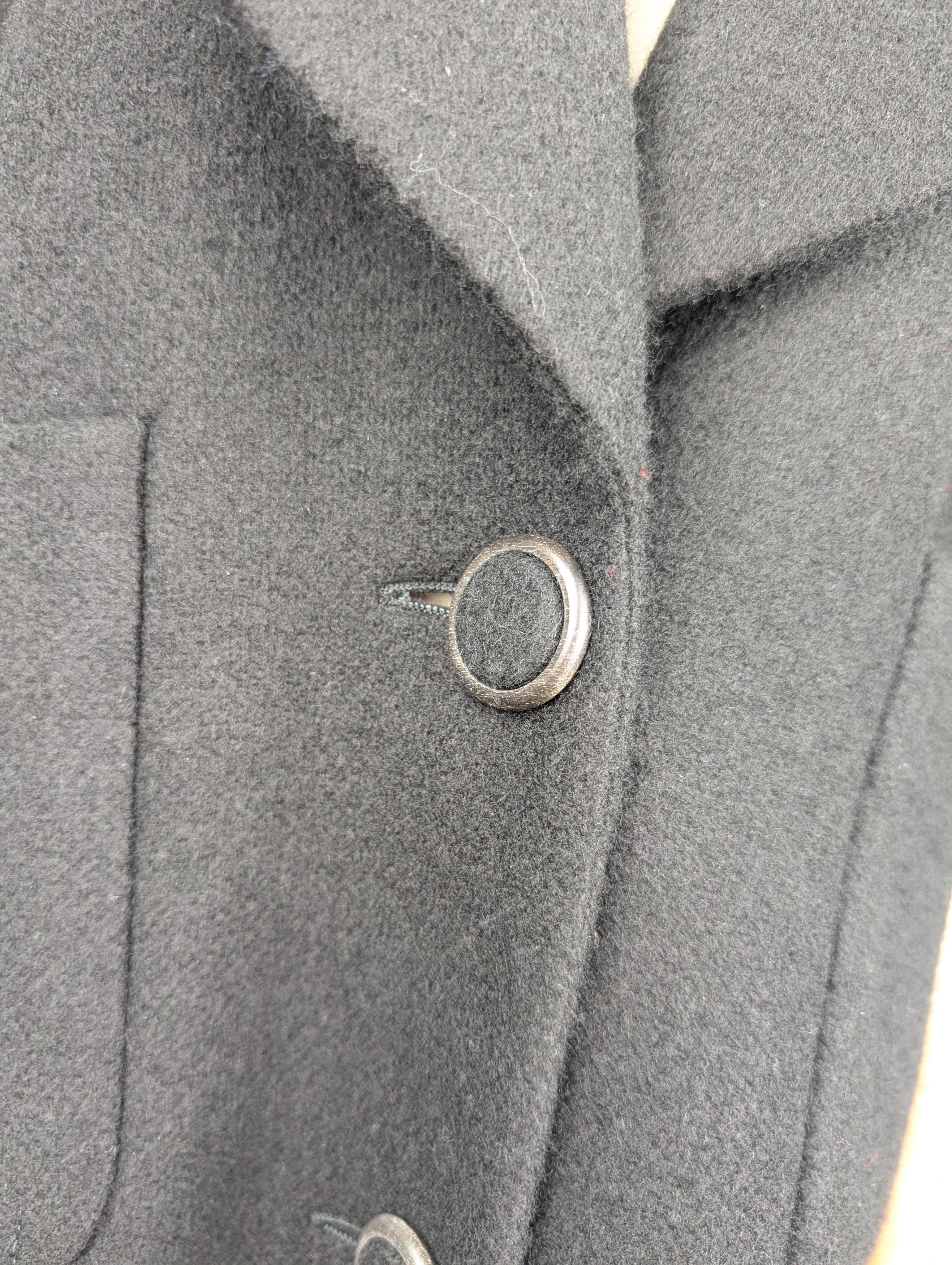 Chanel Chanel Black Cashmere Coat With Half Long Sleeves Size XS / US 0-2 / IT 36-38 - 3 Thumbnail