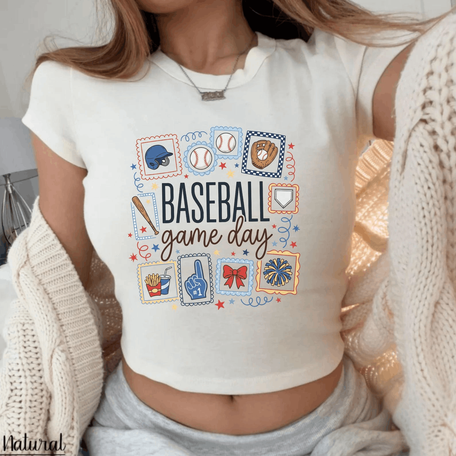Other Game Day Baseball Baby Tee Size S / US 4 / IT 40 - 3 Thumbnail