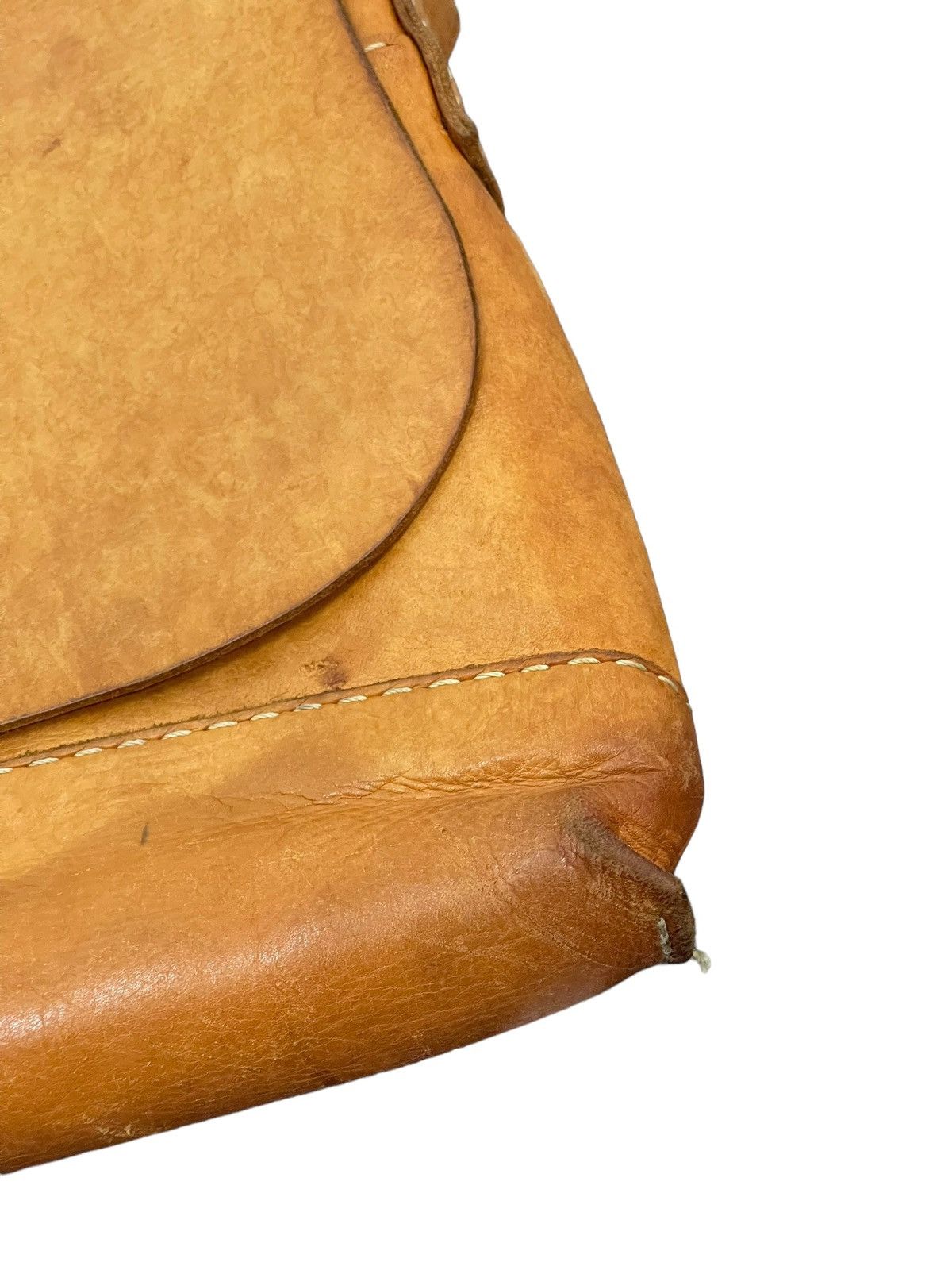 Genuine Leather Full Leather Patina Unknown Handmade Cross Body Bag 3🟩 Size ONE SIZE - 7 Thumbnail