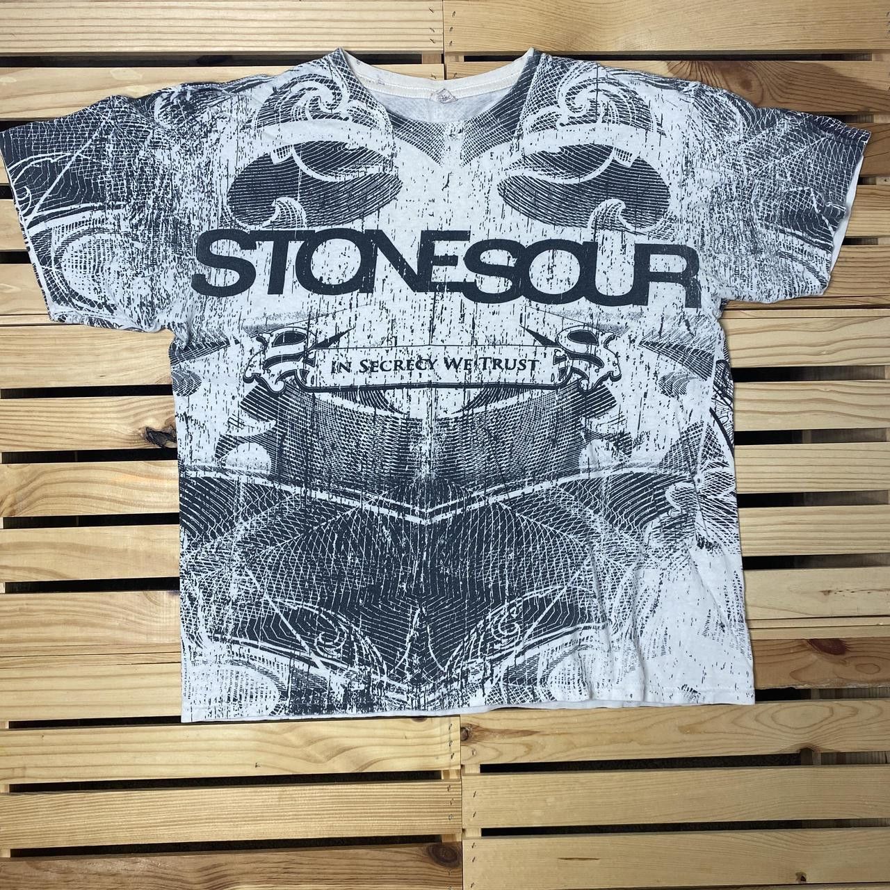 Anvil Stone Sour Audio Secrecy White AOP Y2K Band Tee Size Large Size US L / EU 52-54 / 3 - 1 Thumbnail