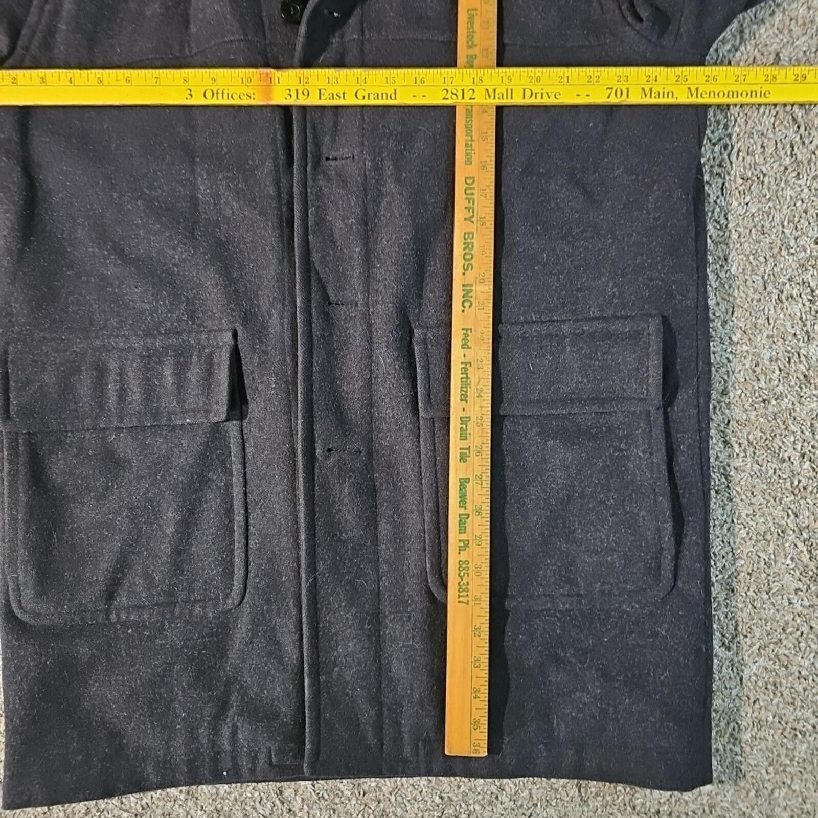 Liz Claiborne Claiborne Outerwear 100% Wool Pea Coat BUTTON NEEDS SEWING Size US M / EU 48-50 / 2 - 8 Thumbnail