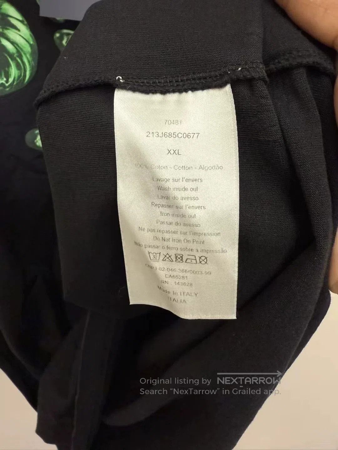 Dior dior x travis black insect logo t-shirt. Size US XXL / EU 58 / 5 - 3 Thumbnail