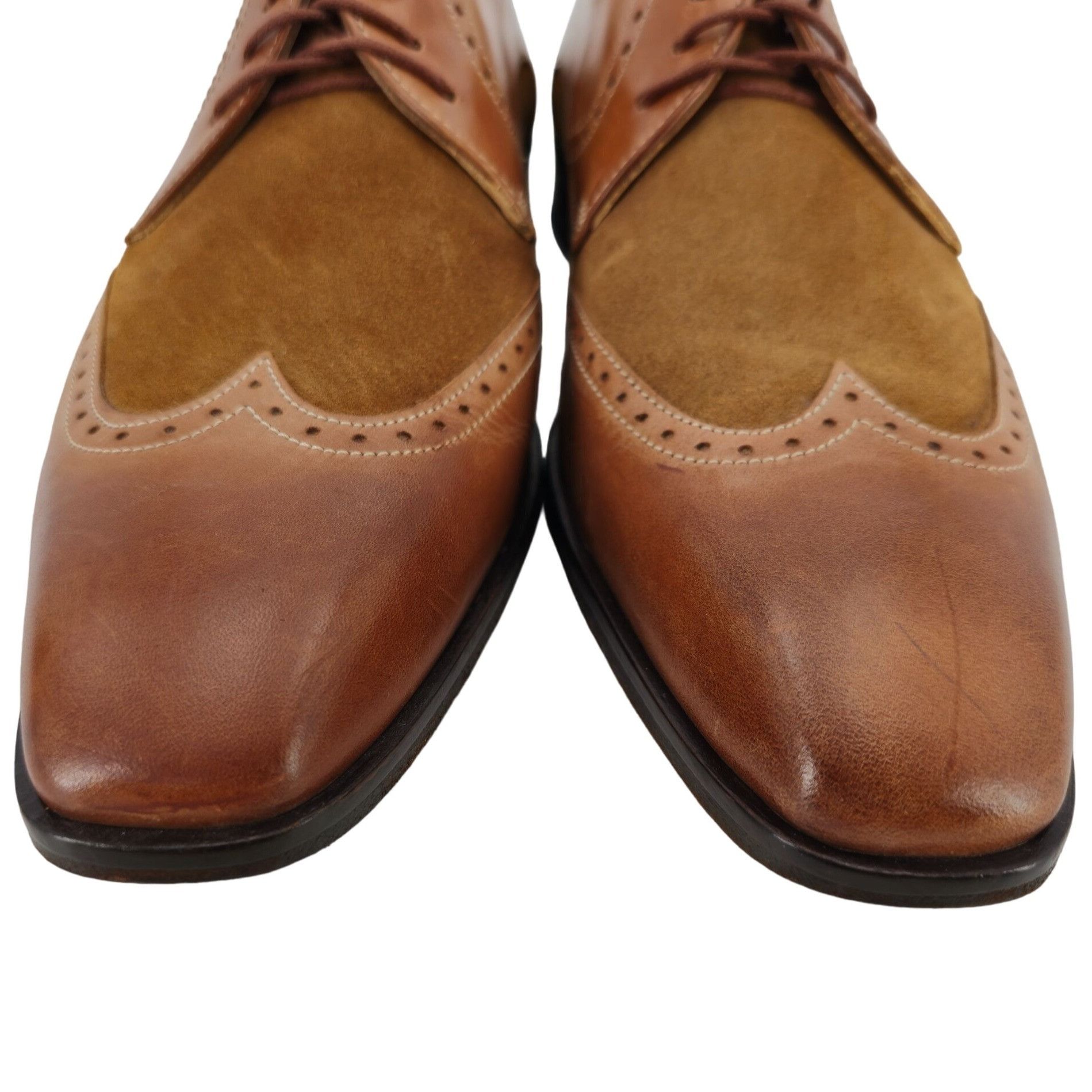 Mercanti Fiorentini Mercanti Fiorentini Italy Dress Shoes Mens 10M Brown Leather Size US 10 / EU 43 - 9 Thumbnail