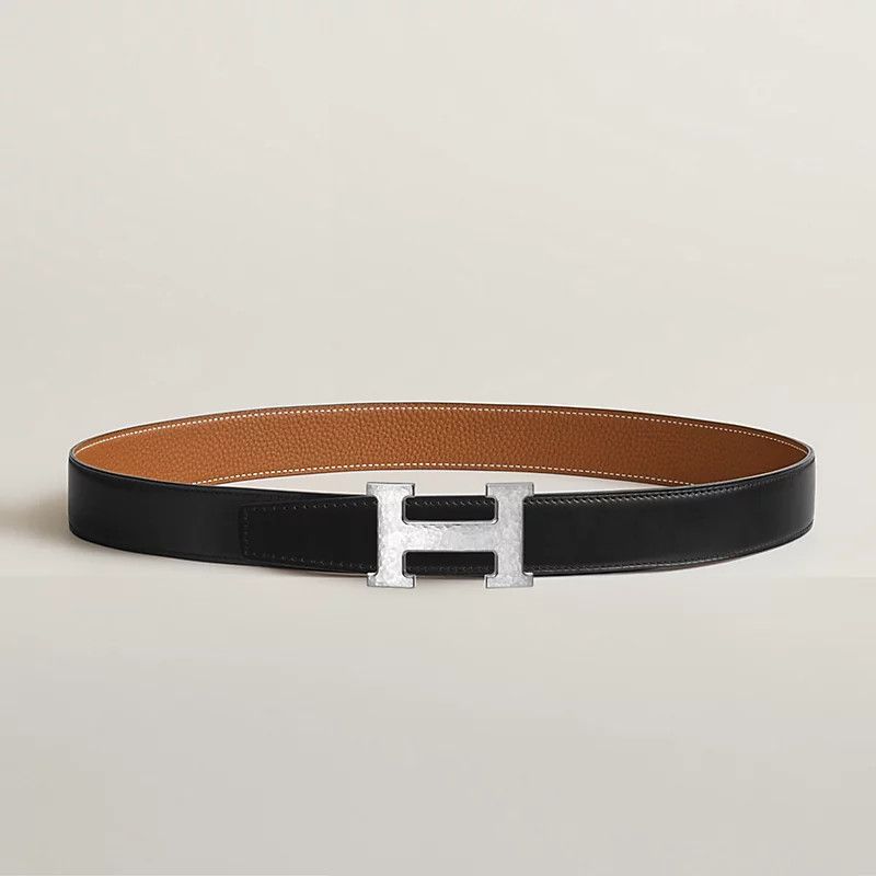HERMES BELT BUCKLE LEATHER H LOGO REVESIBLE H064549CK05