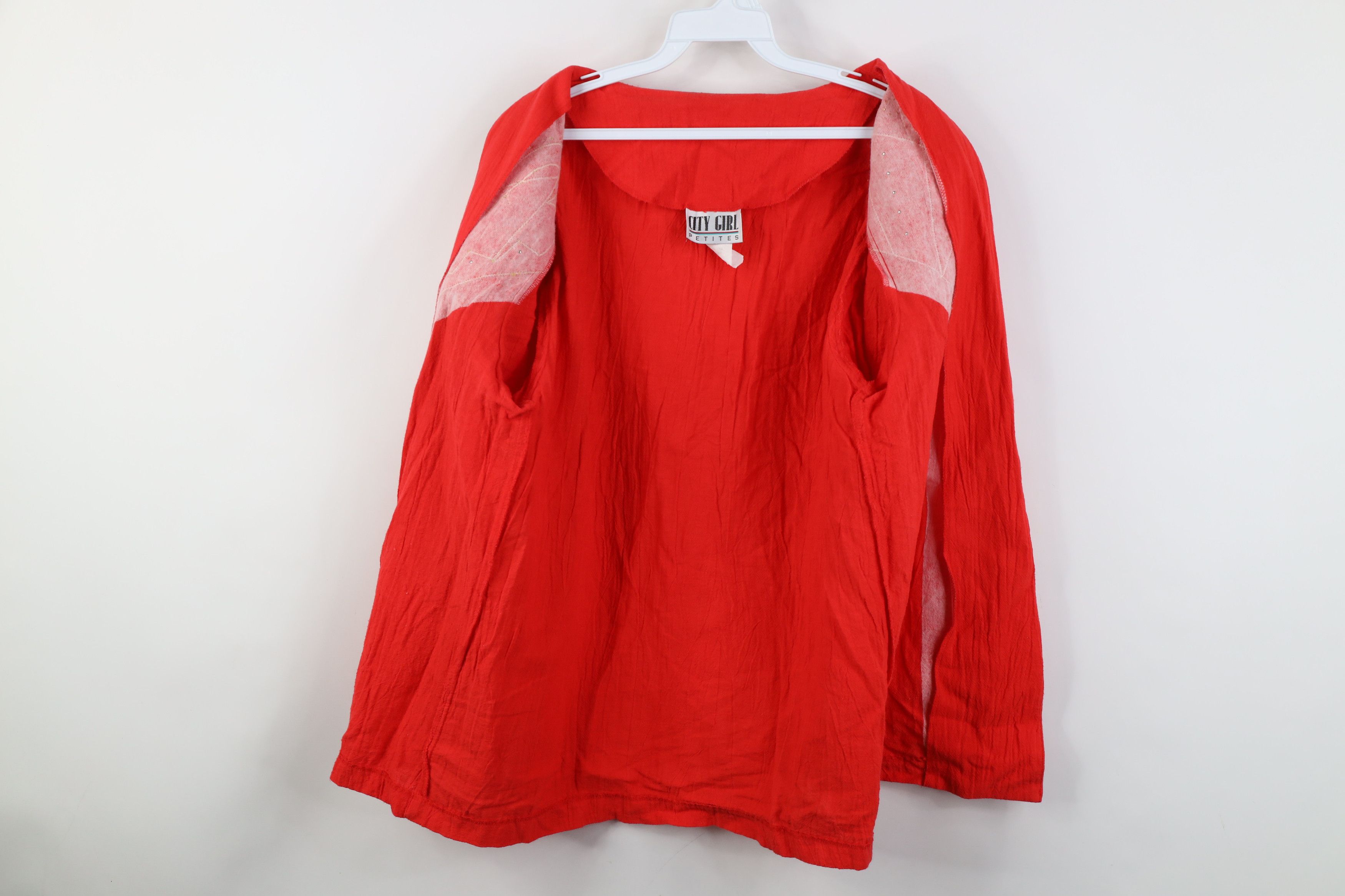 Vintage Vintage 90s Streetwear Abstract Sun Open Jacket Red USA Size M / US 6-8 / IT 42-44 - 12 Thumbnail