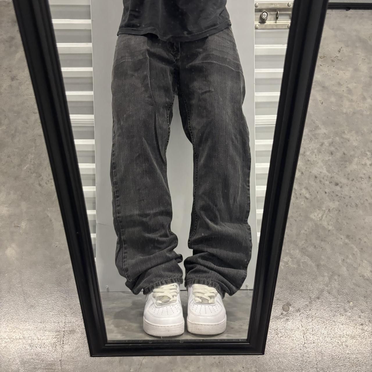Japanese Brand × Vintage Crazy Vintage Y2K/2000s Grunge Faded Black Denim Jeans! Size US 32 / EU 48 - 1 Thumbnail