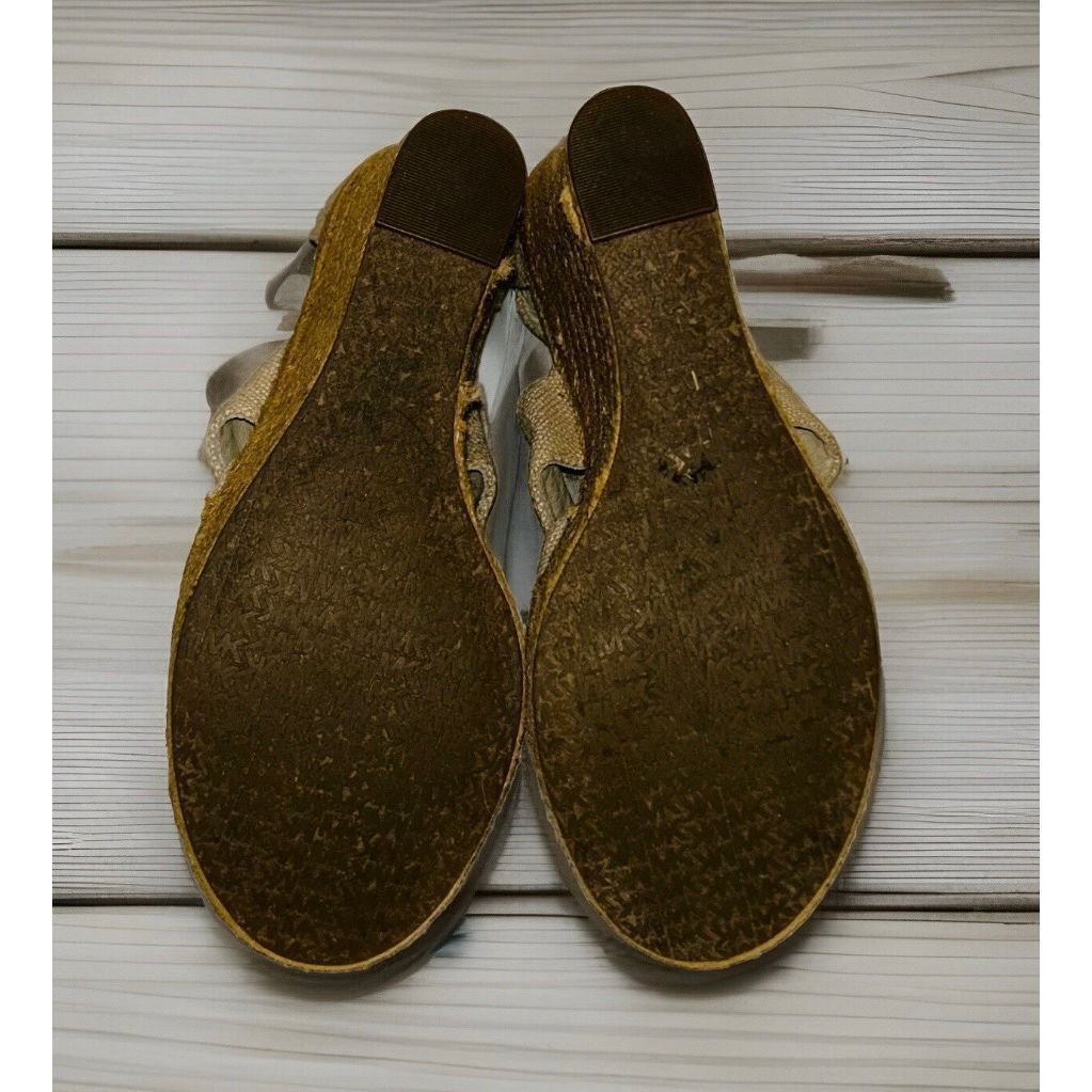 Michael Kors Michael Kors Womens Berkley Cream Wedge Espadrille Sandal Shoes Size 7 Size US 7 / IT 37 - 4 Thumbnail