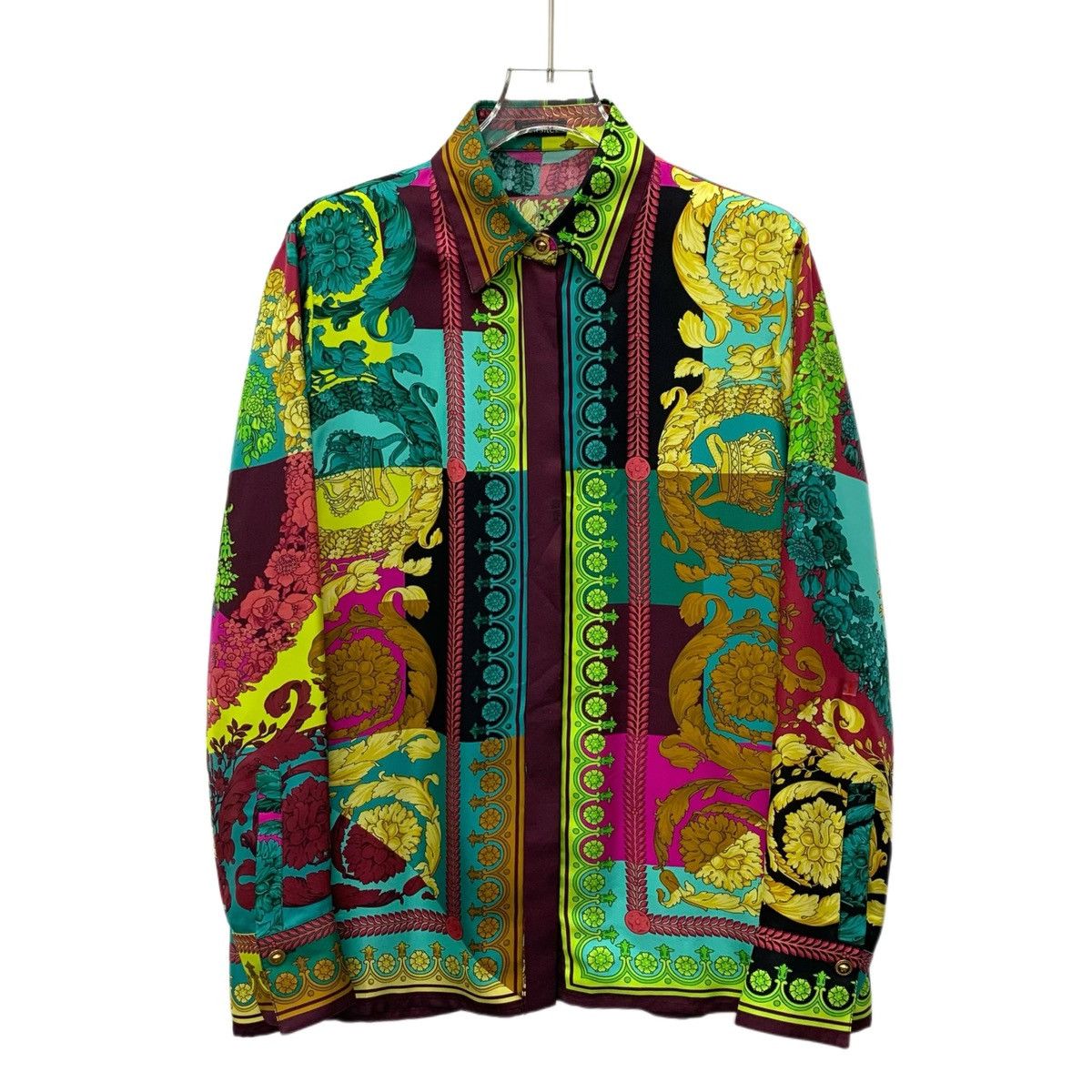 Versace Versace Multicolor Baroque Printed Mulberry Silk Shirt Size S / US 4 / IT 40 - 1 Thumbnail