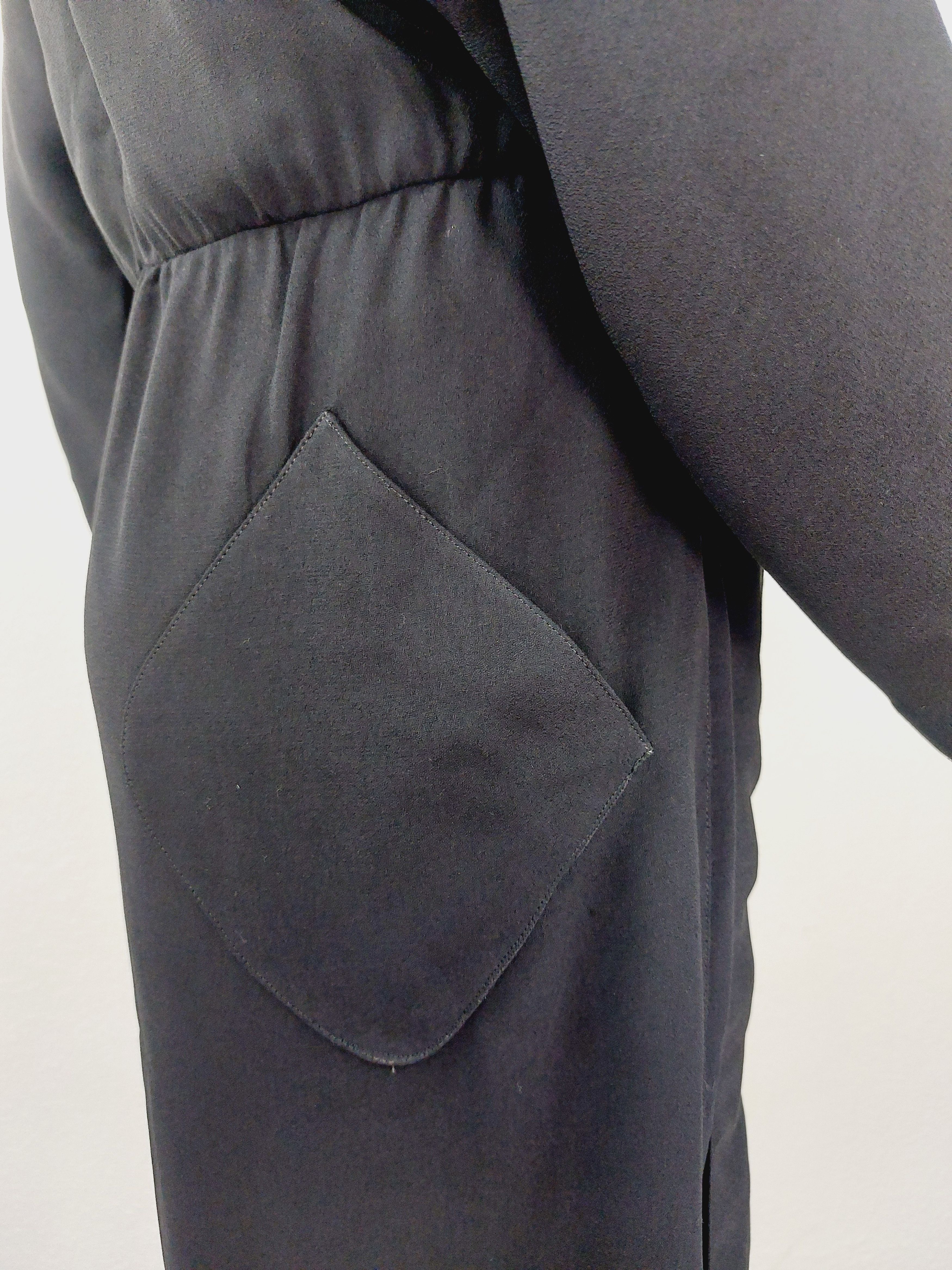 Thierry Mugler Thierry Mugler Couture Wrap Wrapped Baggy Black Midi Dress Size XL / US 12-14 / IT 48-50 - 12 Thumbnail