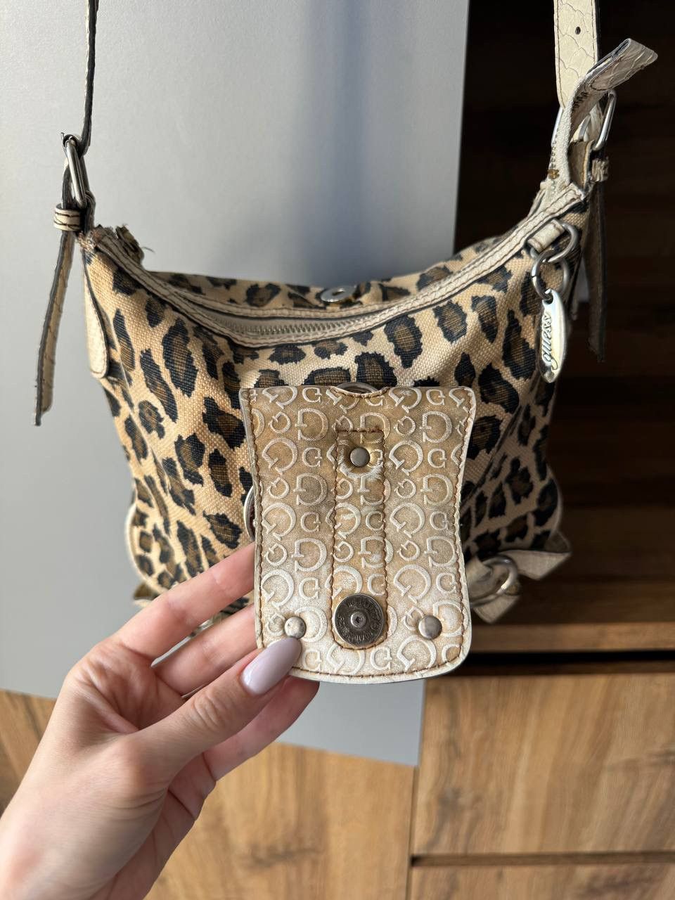 Guess Vintage Women’s Guess Leopard Print Bag Size ONE SIZE - 8 Thumbnail