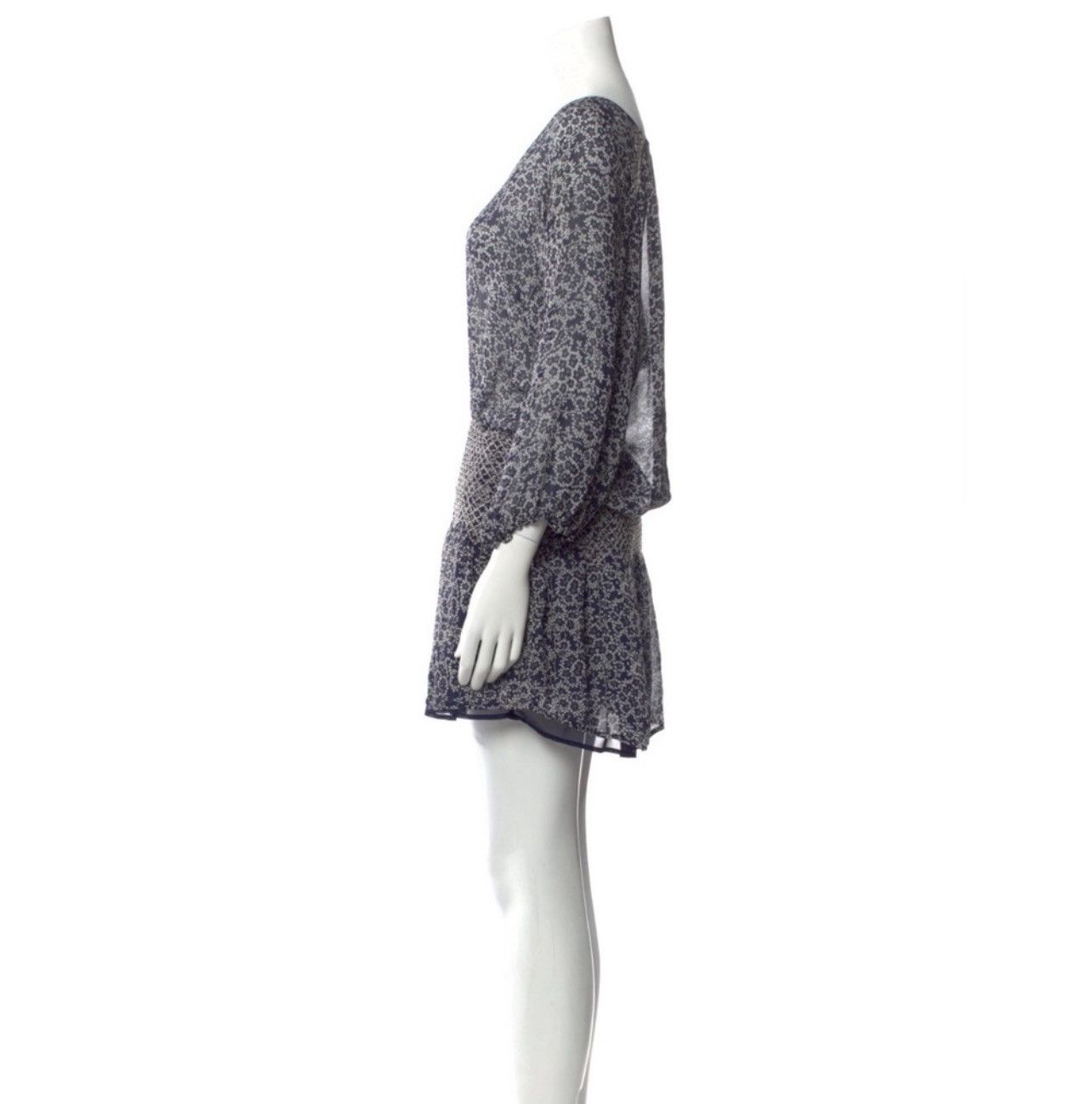 Ulla Johnson Ulla Johnson Samira Floral Printed Smocked Waist Mini Dress Size S / US 4 / IT 40 - 4 Thumbnail